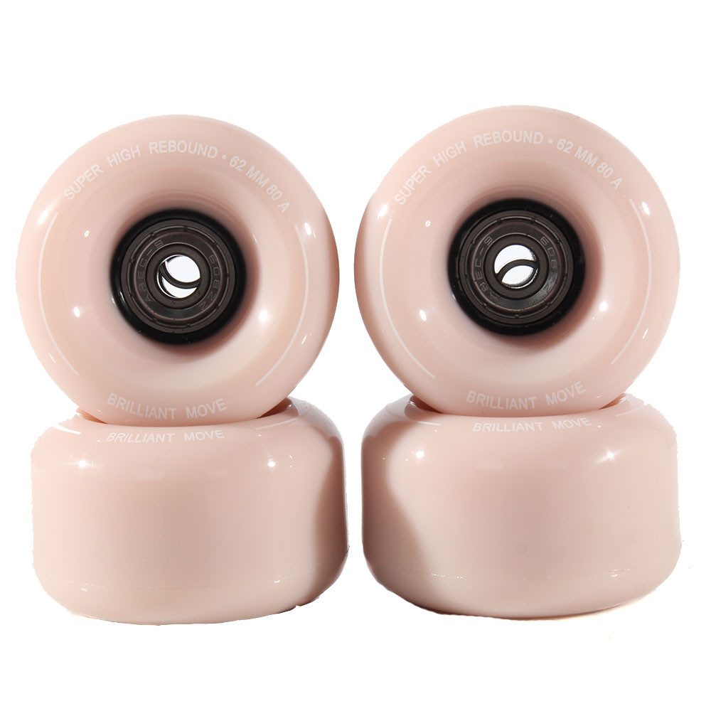 Luna Skates Rollschuhe Luna Skates 4er-Set Ersatz-Rollen 62mm 80A Rosa