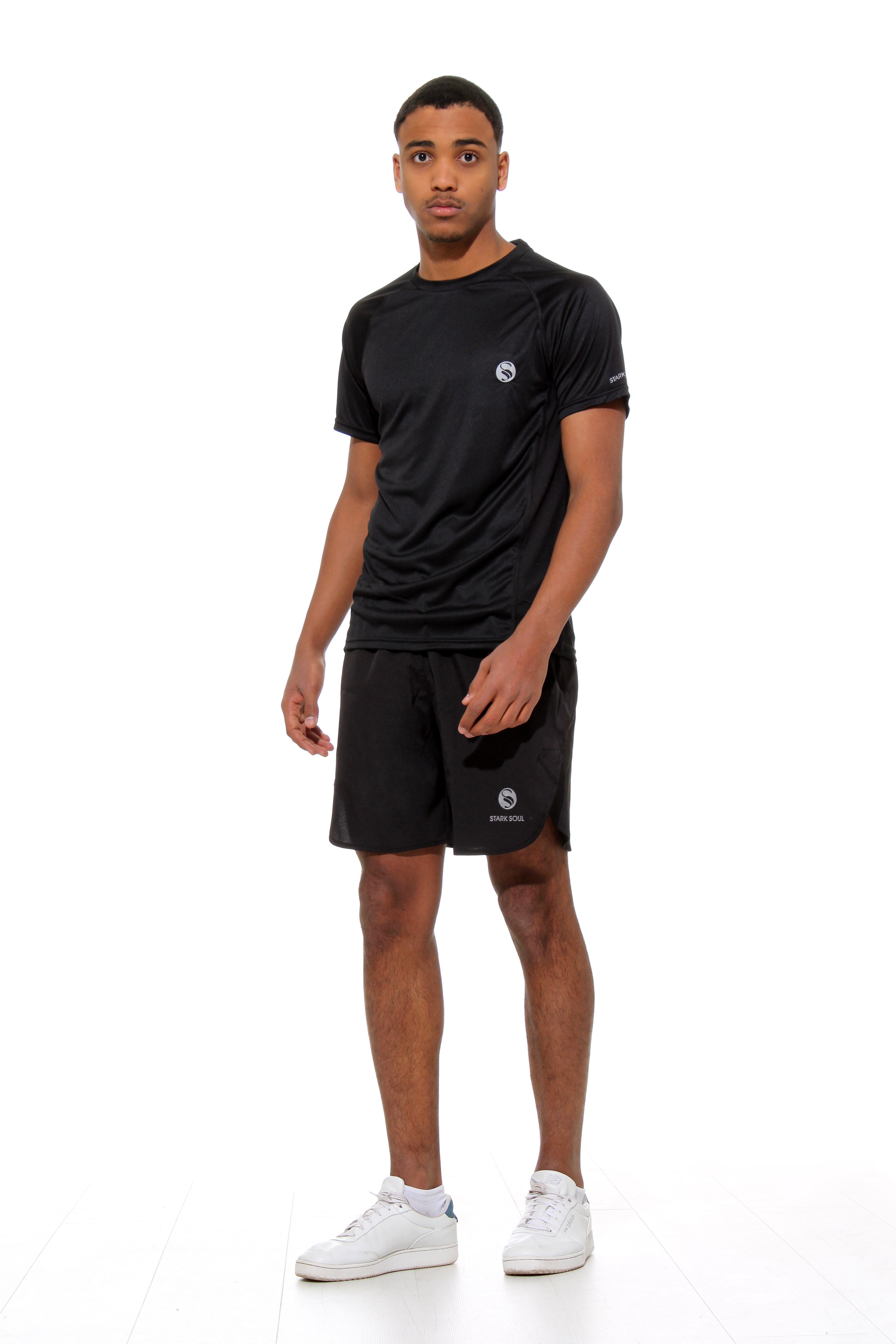 Stark Soul® Funktionsshirt Sportshirt, Fitness T-Shirt "Reflect", Kurzarm Funktionsshirt mit seitlichen Mesh-Einsätzen