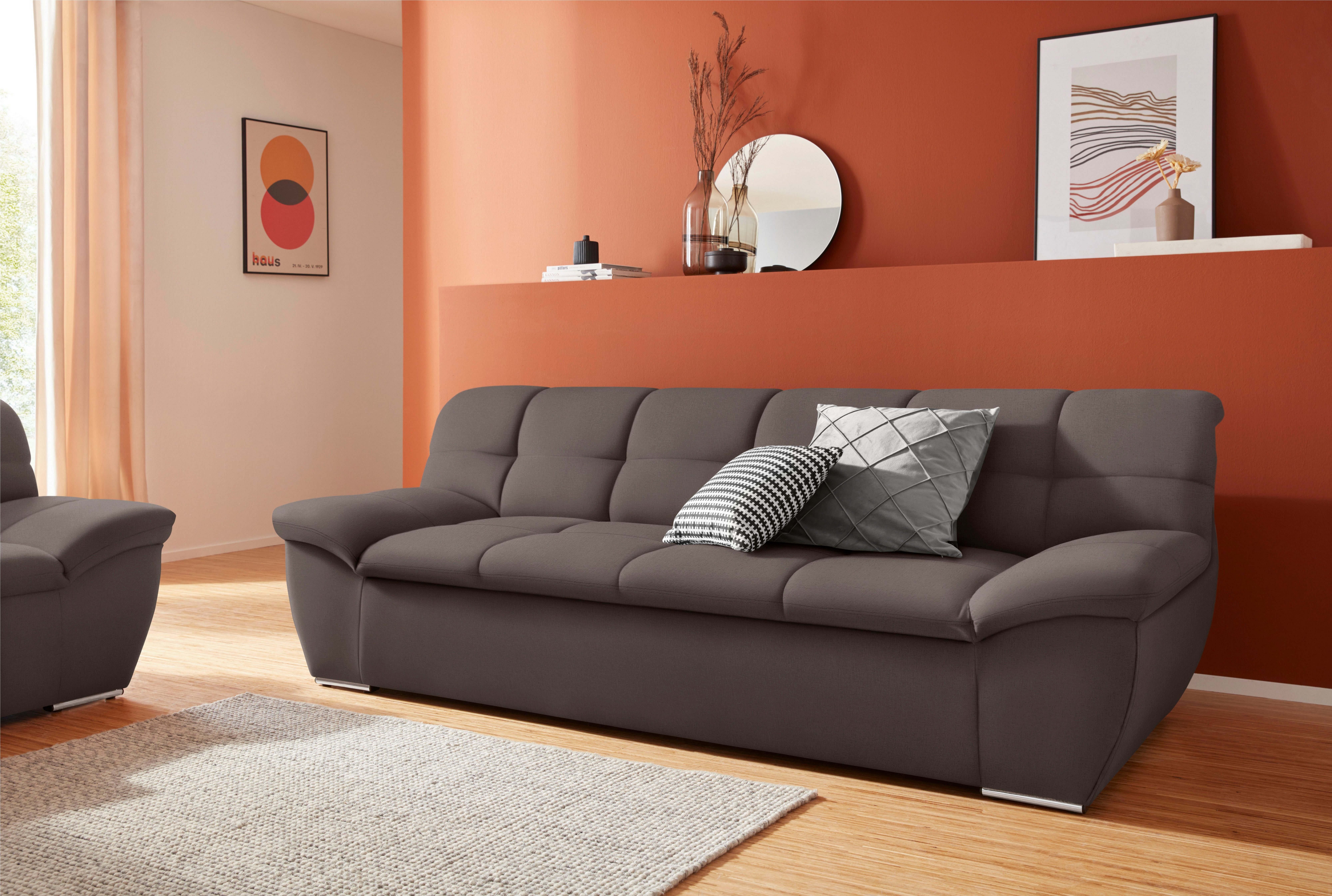 DOMO collection 3-Sitzer Lagoa, moderne Sitzheftung, bequem und komfortabel, frei im Raum stellbar, in großer Farbauswahl