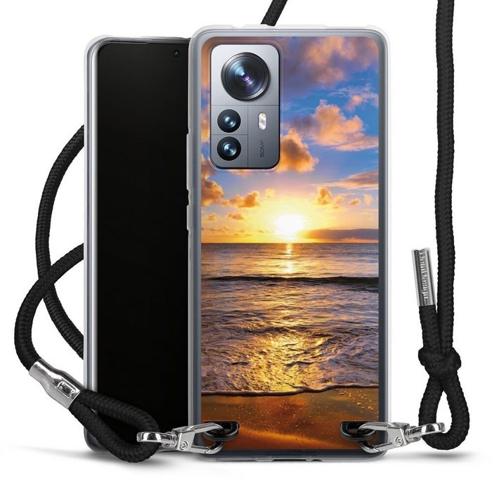DeinDesign Handyhülle Meer Sonnenuntergang Strand Strand Xiaomi 12 Pro 5G Handykette Hülle mit Band Case zum Umhängen