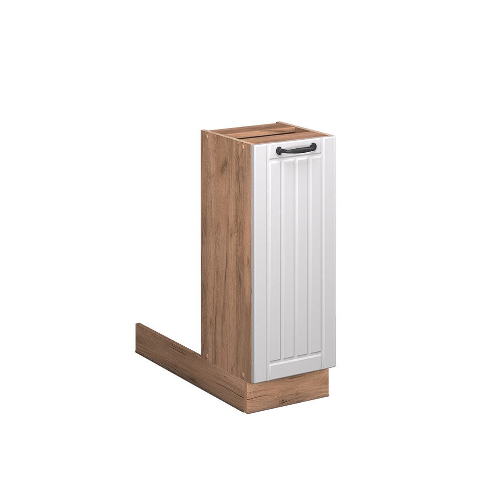 Vicco Unterschrank Fame-Line, Weiß Landhaus/Goldkraft Eiche, günstig online kaufen