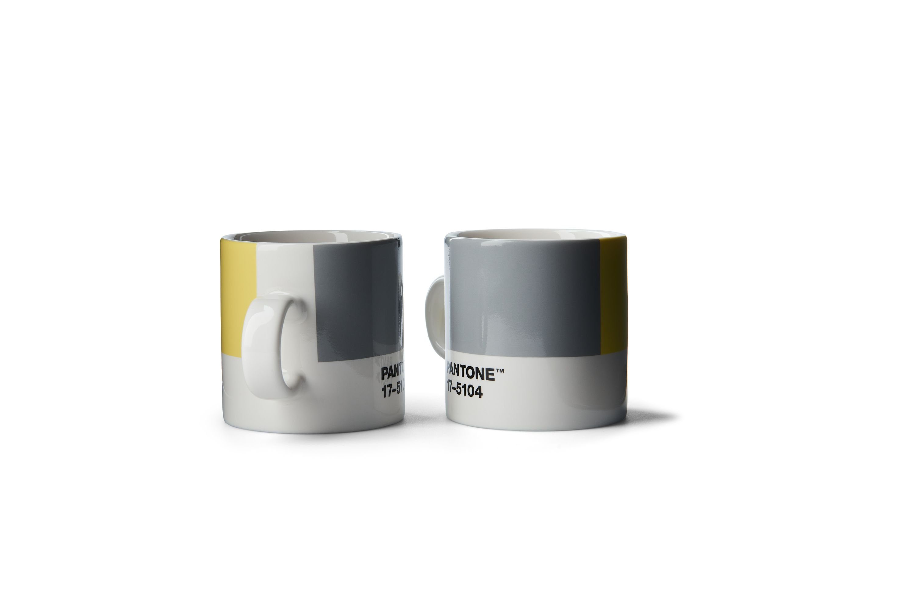 PANTONE Espressotasse, Fine China Porzellan, Porzellan Espressotasse, 120 ml, CoY 2021 Illuminating Ultimate Gray