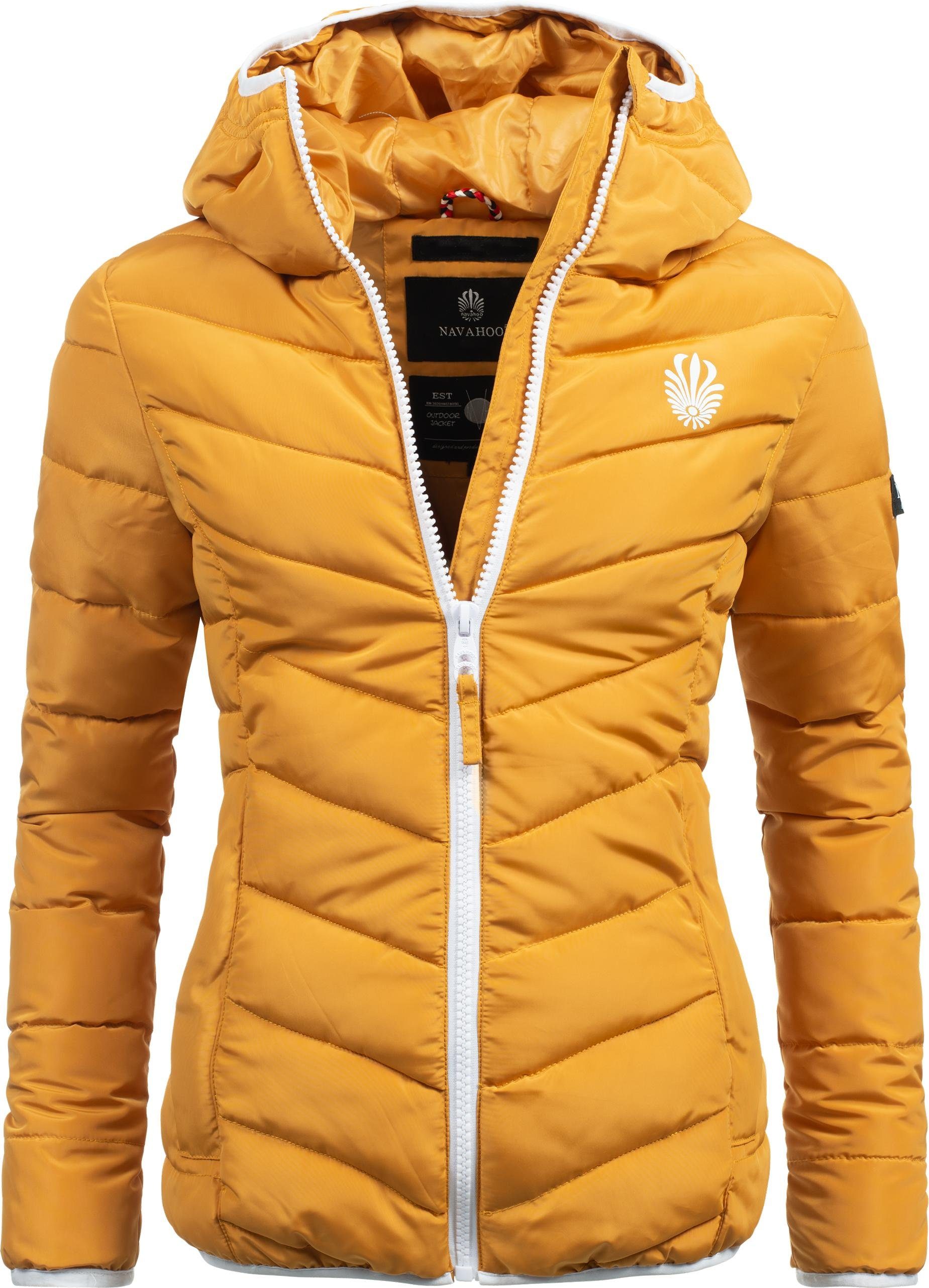 Navahoo Steppjacke Elva stylische Damen Winterjacke mit Kapuze