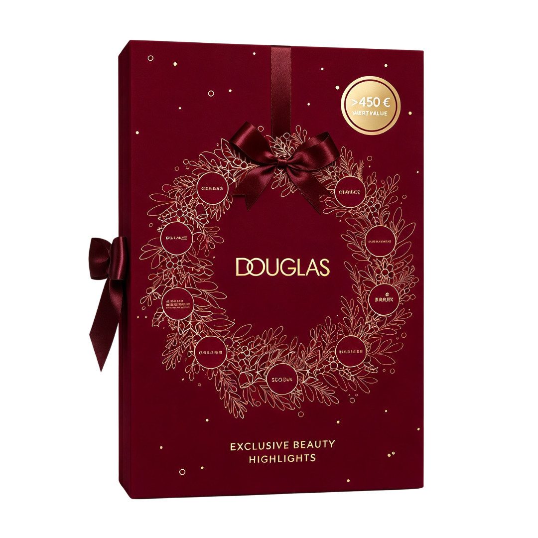Douglas Adventskalender 2026 Beauty Frauen & Mädchen Kosmetik Buch Weihnachtskalender (Set, 24-tlg), 24 DUFT, PFLEGE & MAKE-UP Produkte Advent Kalender Damen Frau