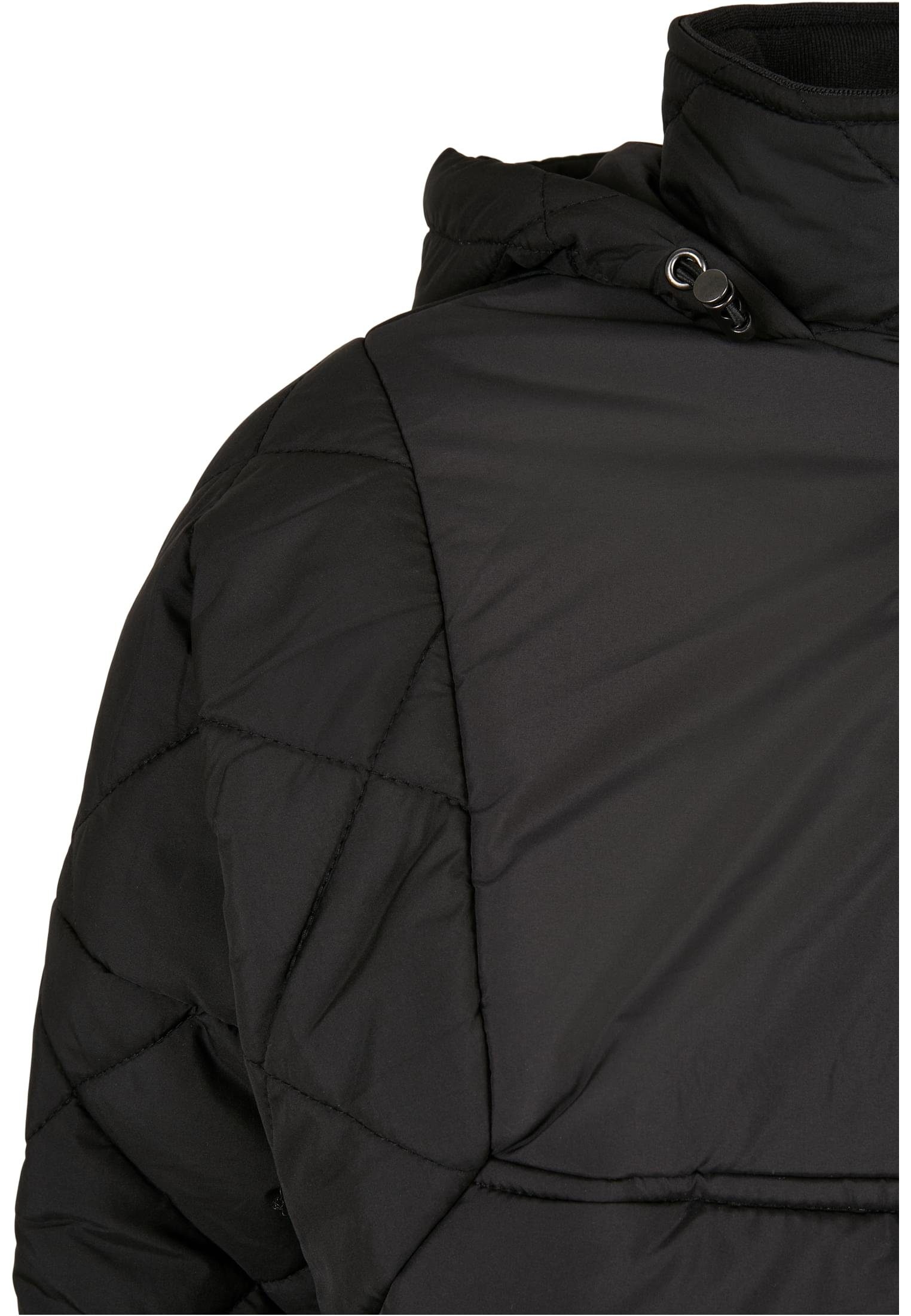 URBAN CLASSICS Winterjacke Damen (1-St) black Ladies Quilted Over Pull Diamond Jacket Oversized
