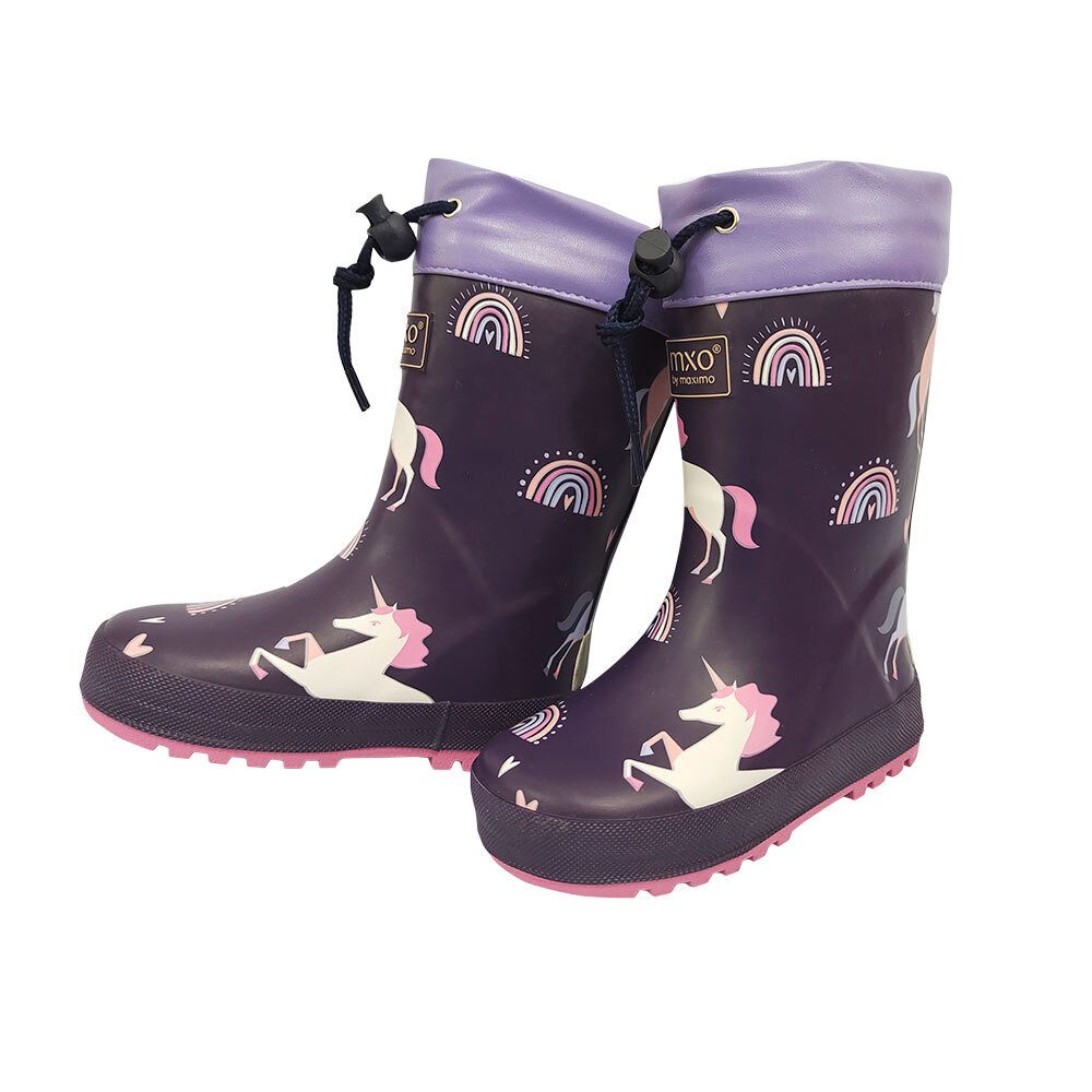 MAXIMO Gummistiefel allover Einhorn, Stulpe, Winterfutter Gummistiefel (1-tlg)
