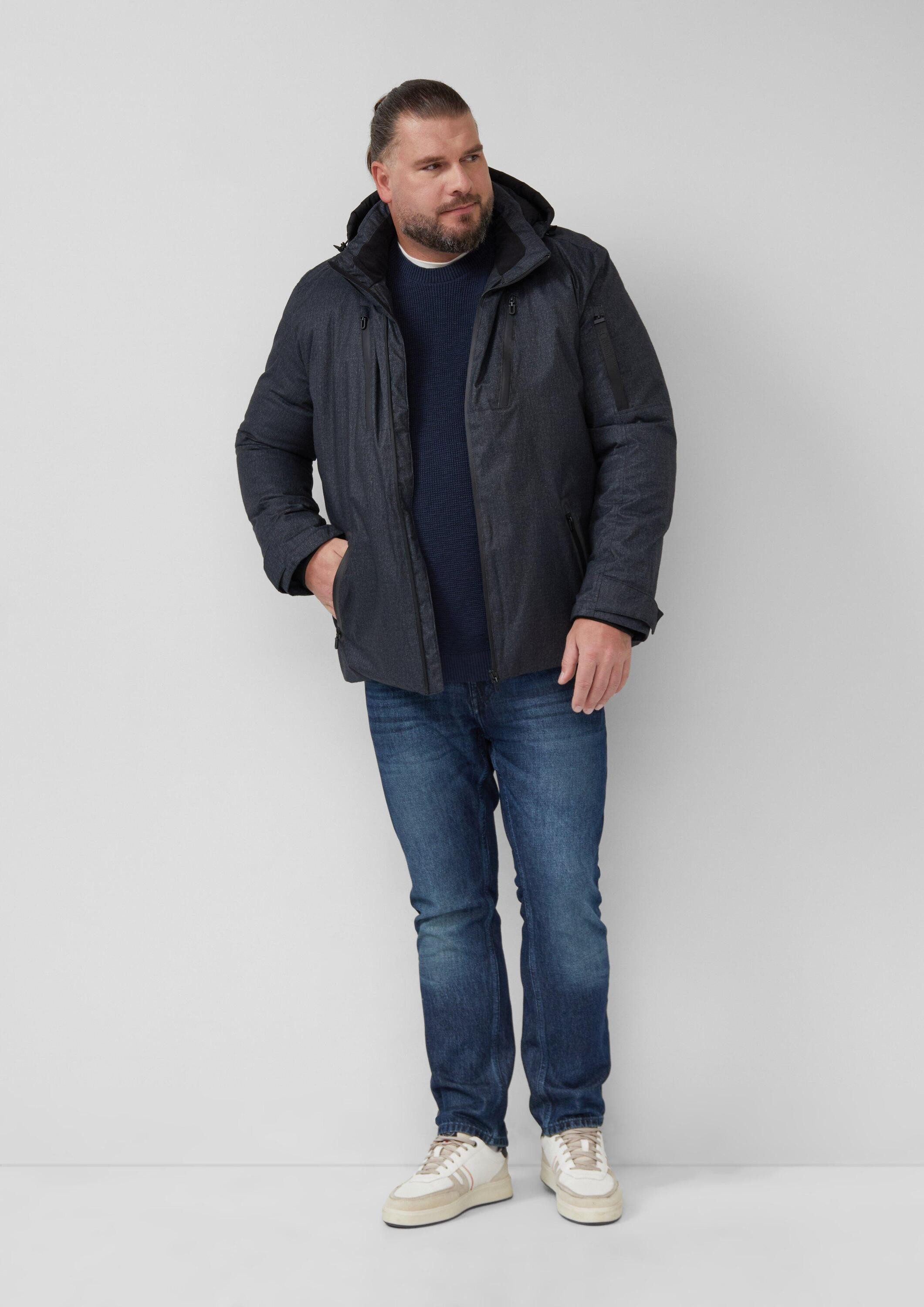 s.Oliver Winterjacke Outdoor-Jacke Wattierte Jacke mit Kapuze