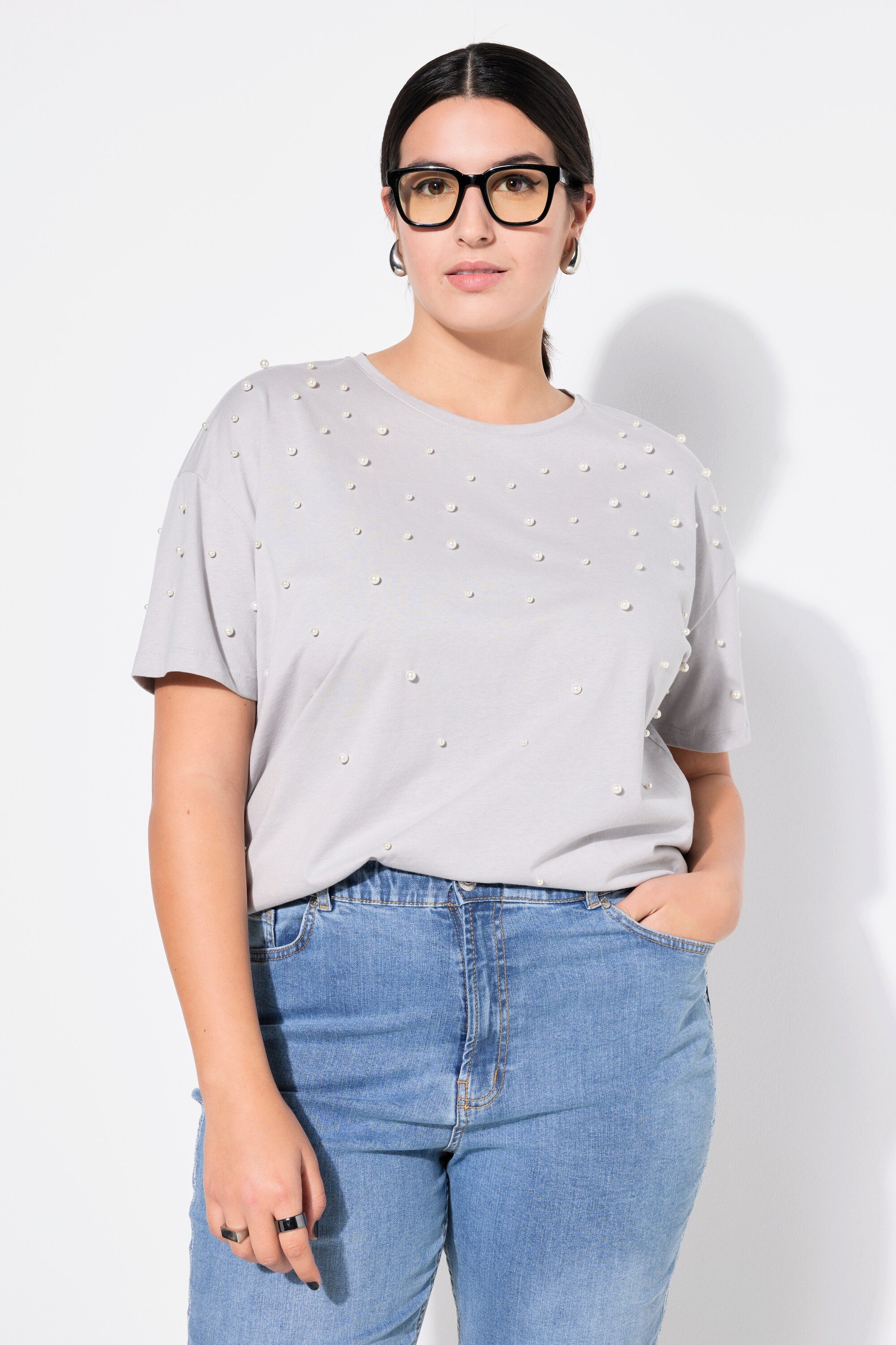 Studio Untold T-Shirt T-Shirt oversized Zierperlen günstig online kaufen