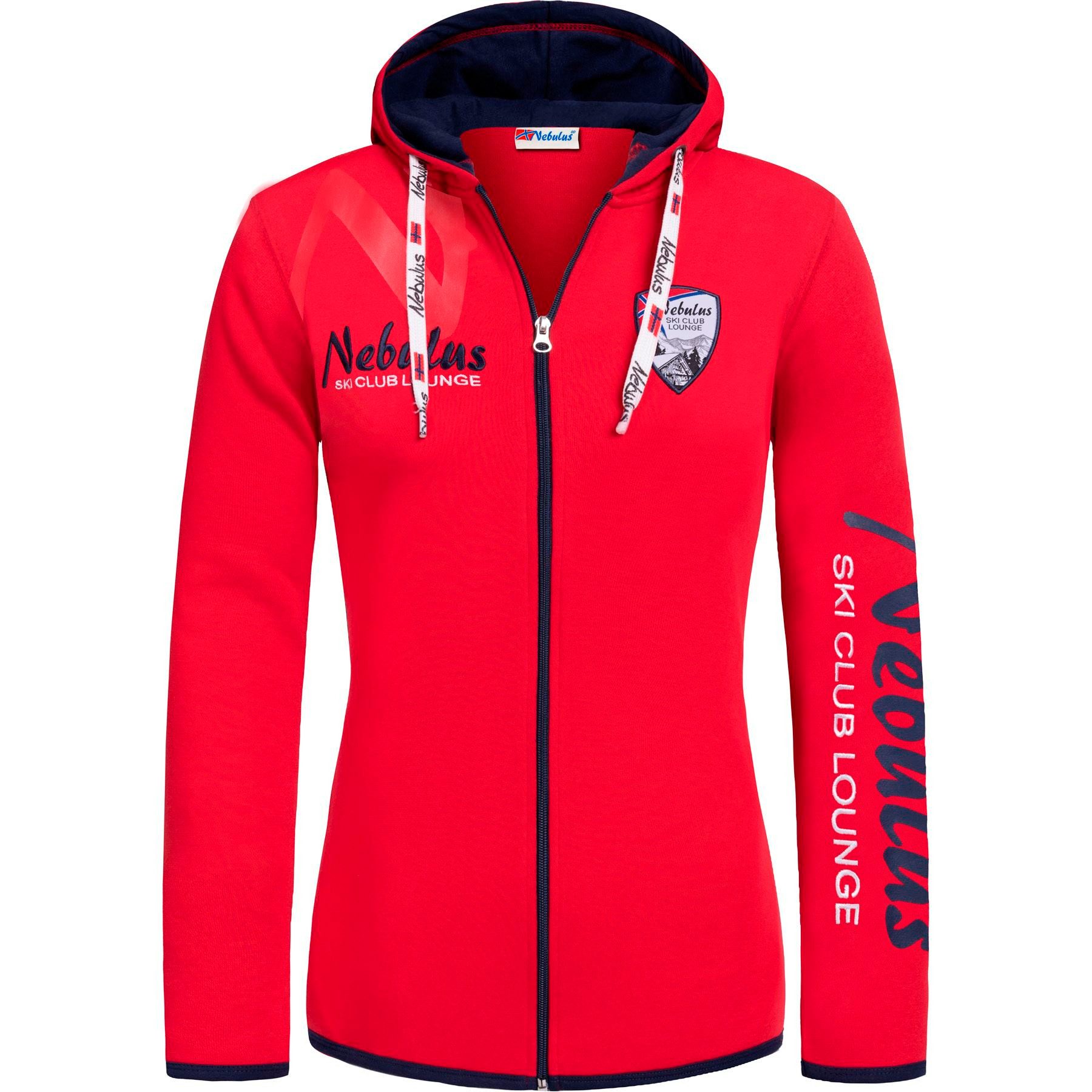 Nebulus Sweatjacke CLUBLOUNGE, P6387 - Damen, rot, L/40 günstig online kaufen