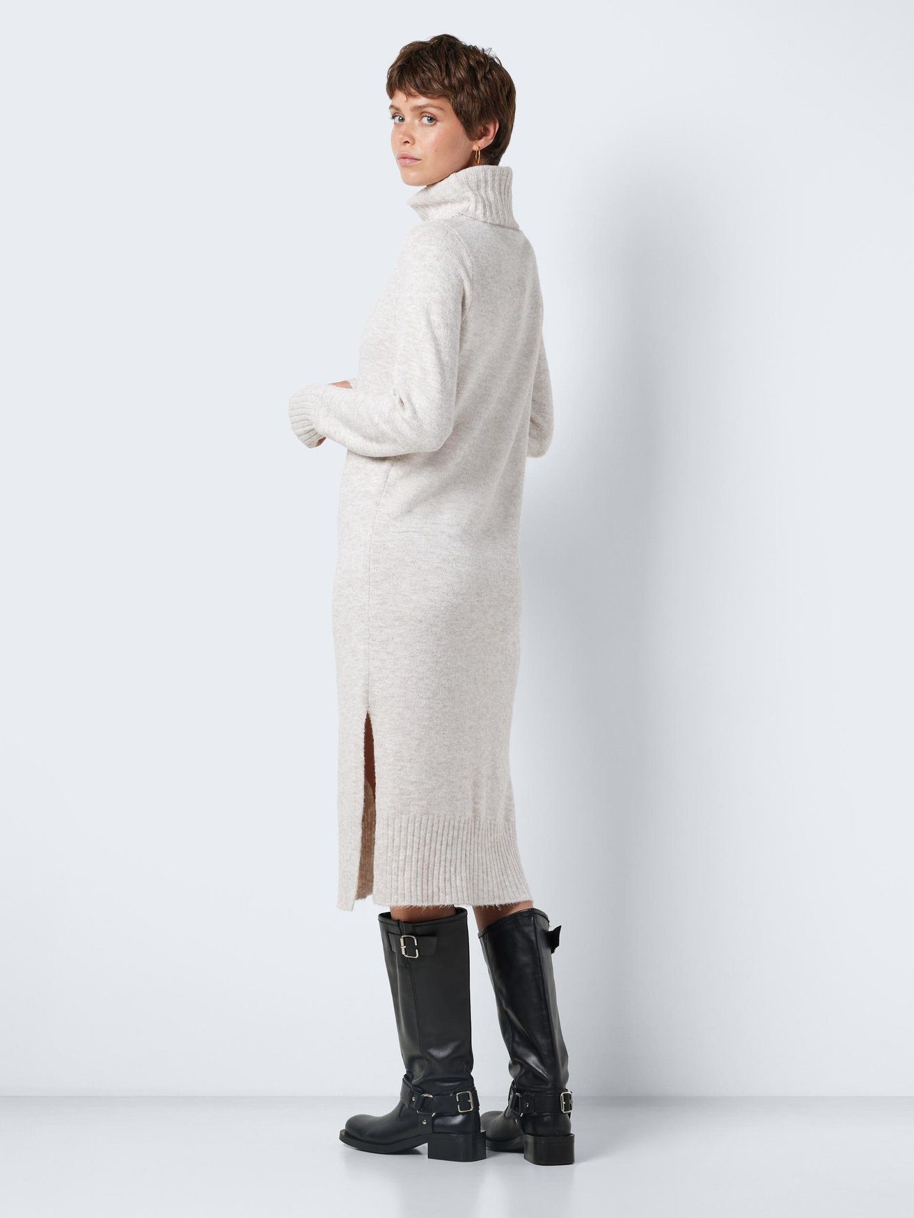 Noisy may Strickkleid Strick Rollkragen Langarm günstig online kaufen