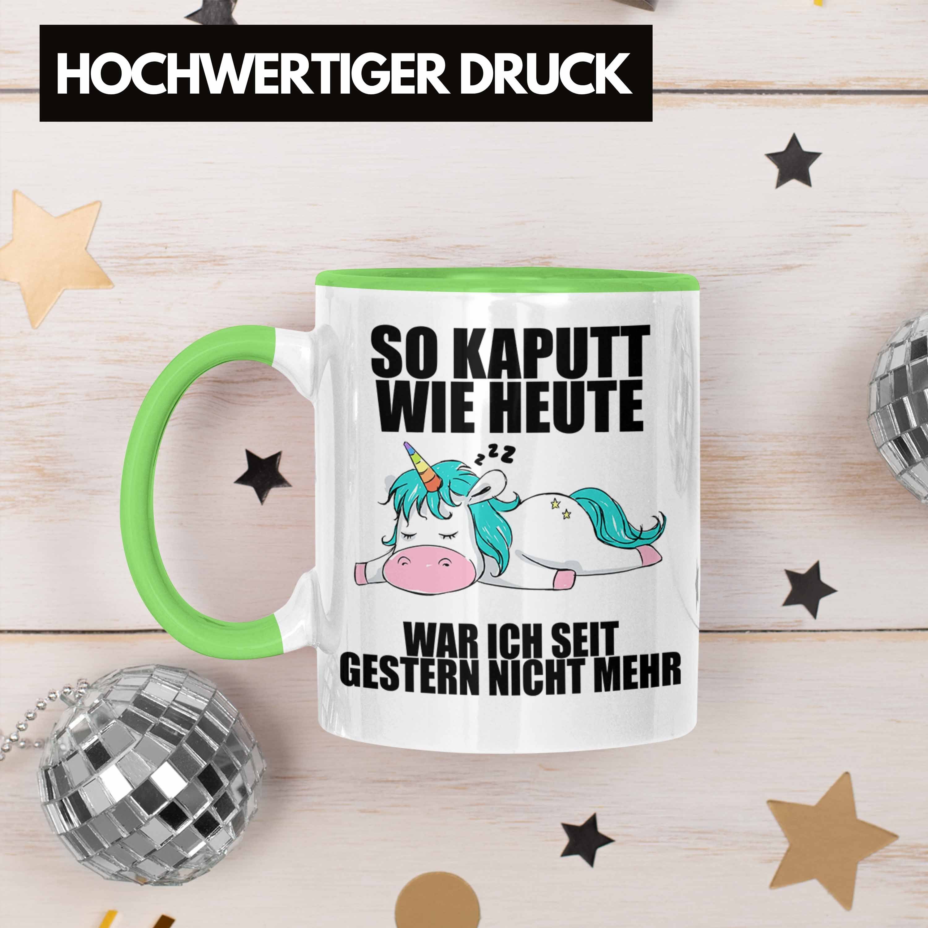 Mitarbeiter Arbeitskollege Trendation mit Lustige Geschenk Geschenkidee Trendation Sprüchen Grün Tassen Tasse Kollege -