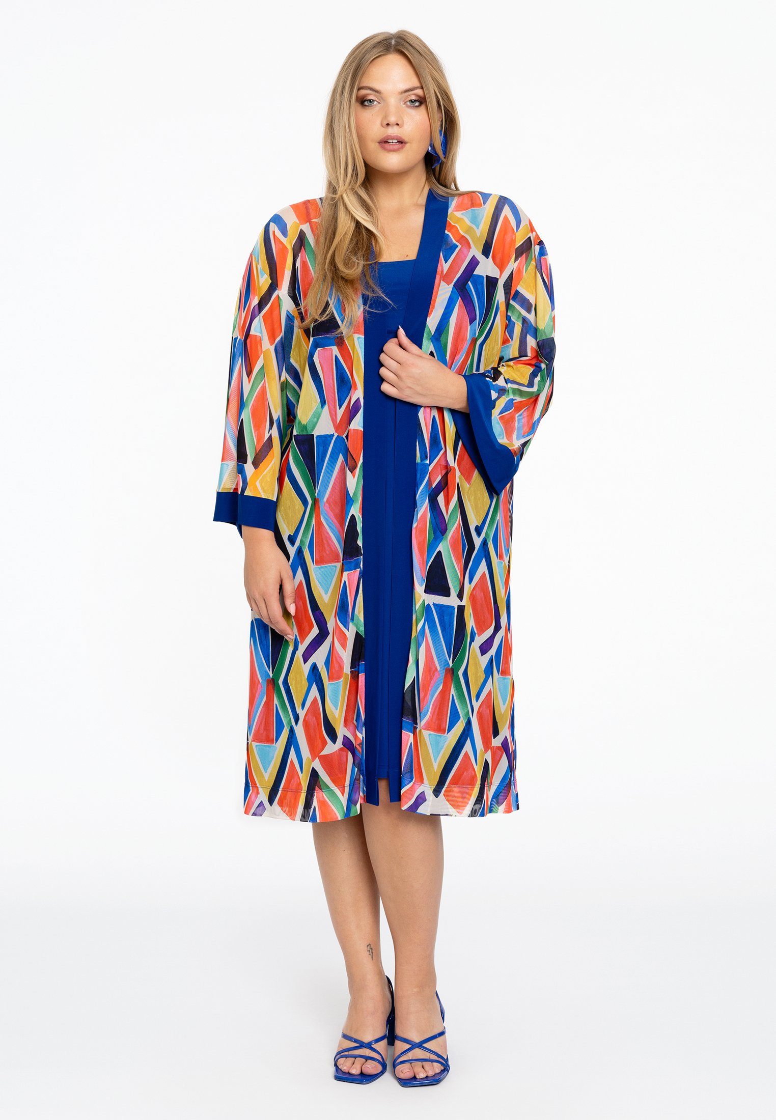 YOEK Cardigan Damen Kimono Große Größen