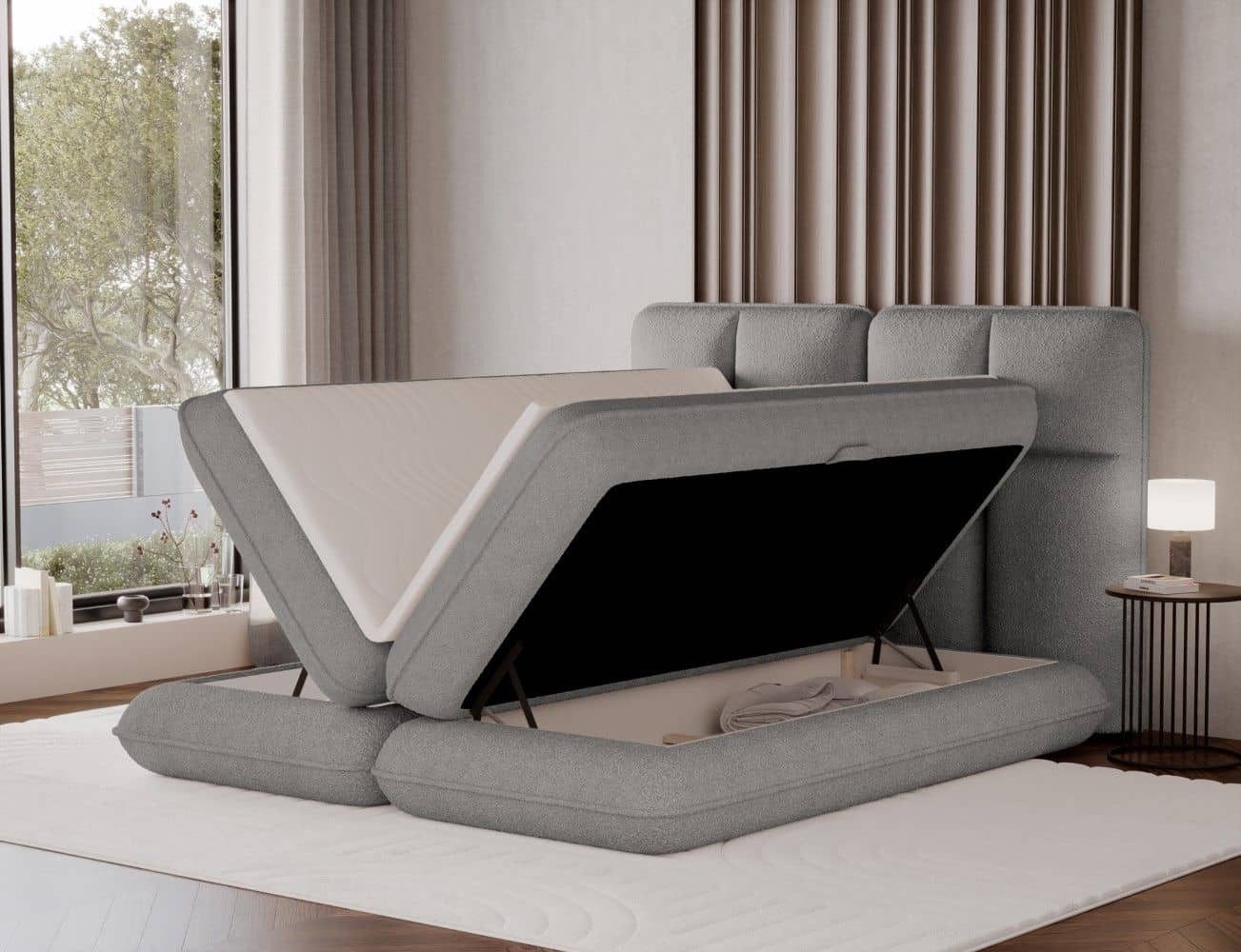 Myhomelando Boxspringbett Tonila, mit Bettkästen und Topper