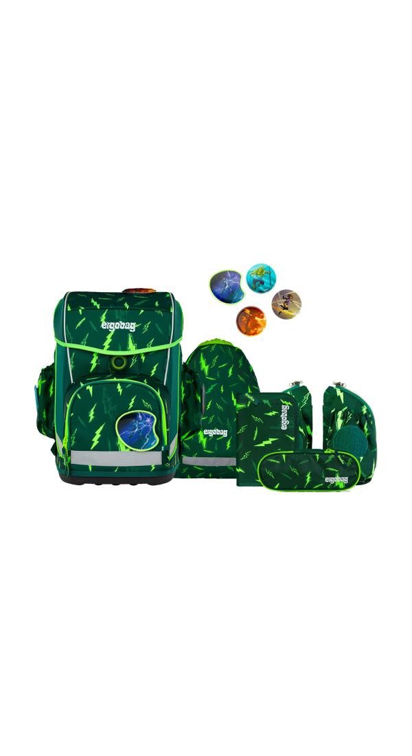 ergobag Schulranzen cubo light Set (6-tlg., 5-teiliges Set), wiegt nur 780g