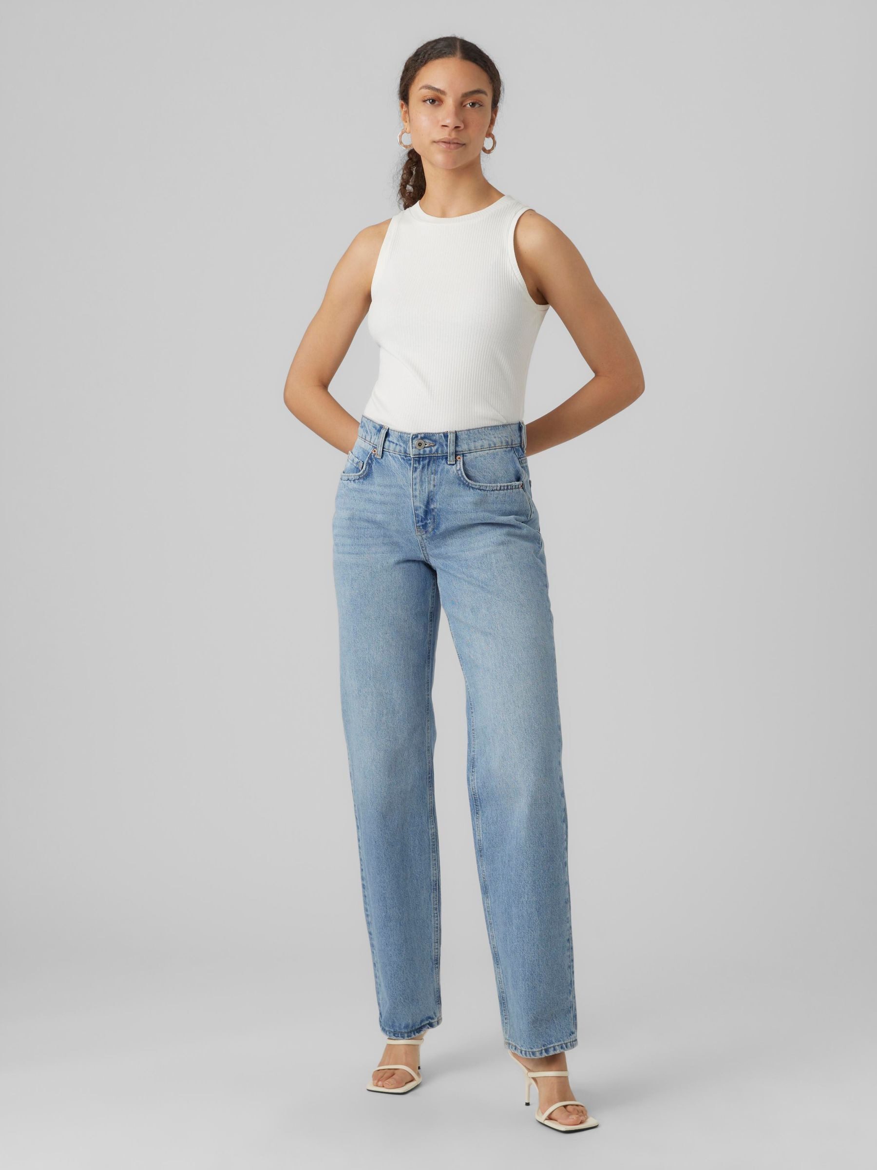 Vero Moda Tanktop VMLAVENDER SL TOP VMA JRS NOOS mit Rundhalsausschnitt