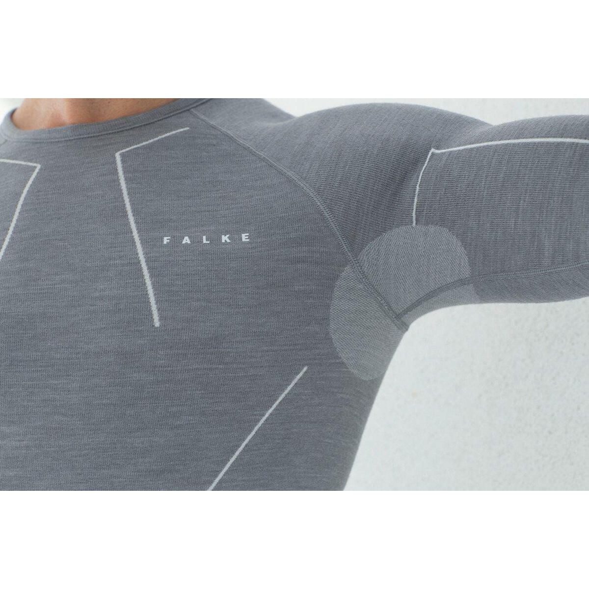 FALKE Funktionsunterhemd Herren Langarmshirt Wool-tech Perfekter Begleiter für kalte Tage dank wärmender Merinowolle und