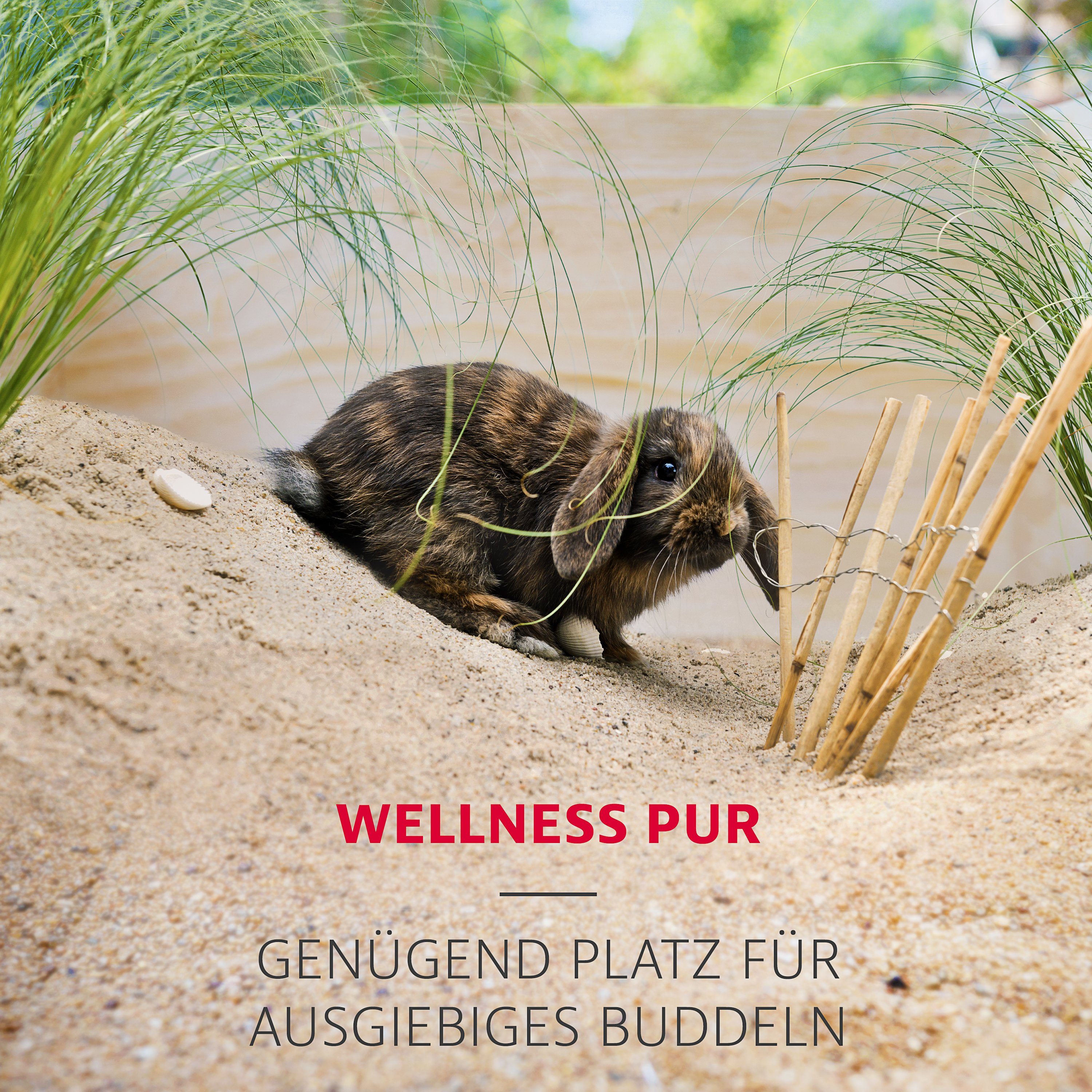 ELMATO Nagerhaus Elmato 12113 Mega Buddelkiste für Kaninchen Hasen XL, 95x52x18cm