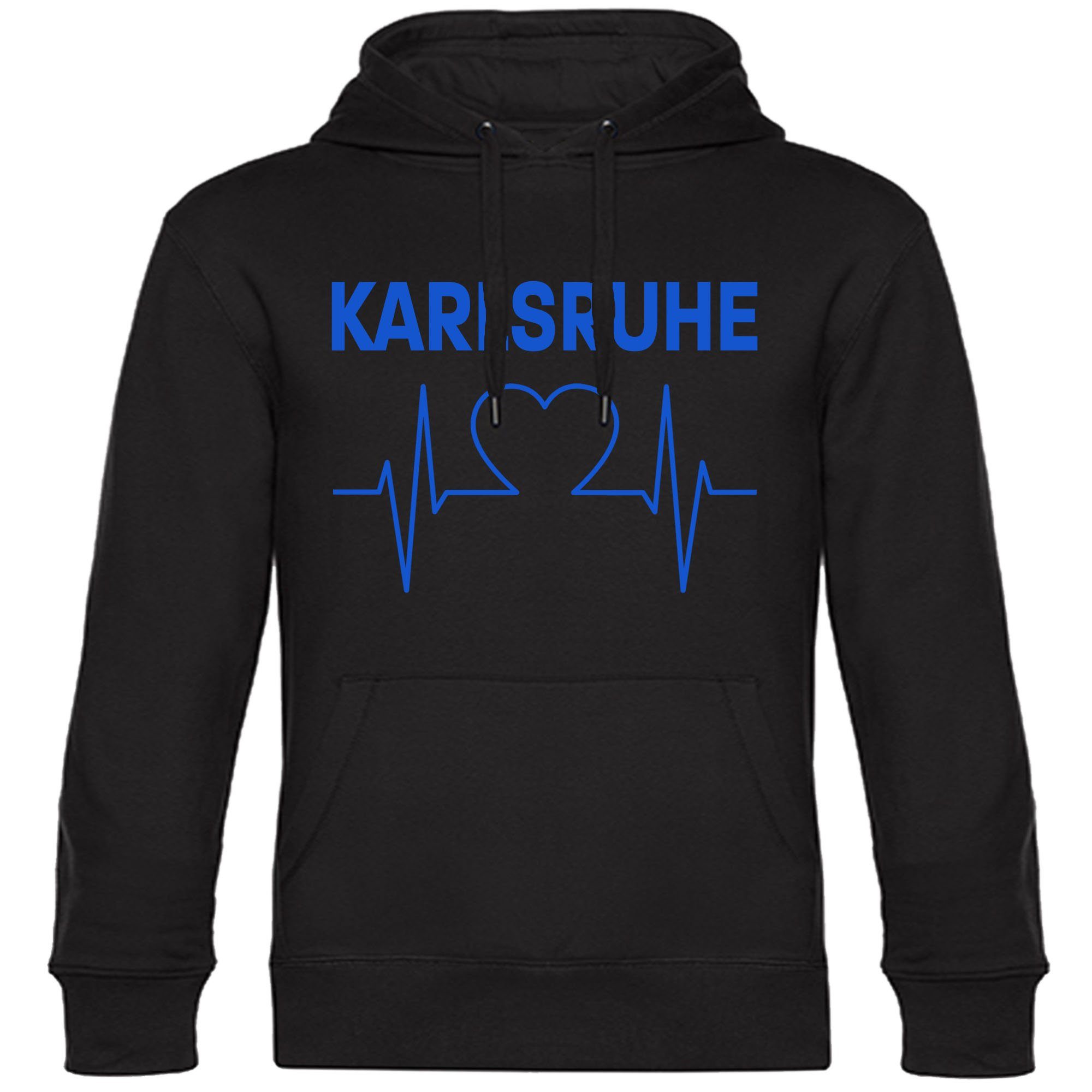 multifanshop Kapuzensweatshirt Karlsruhe - Herzschlag - Hoodie günstig online kaufen