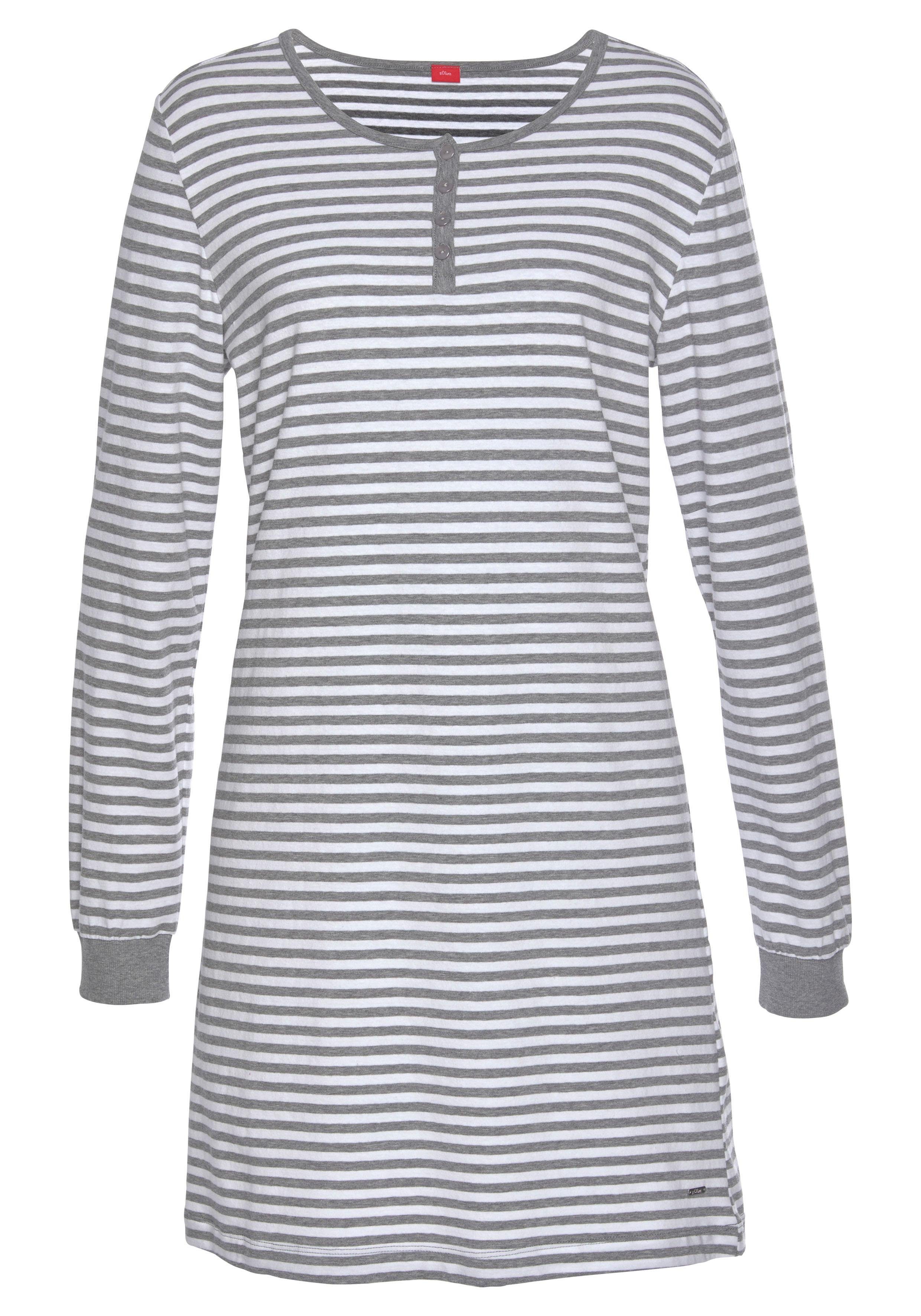 s.Oliver Nachthemd im Streifenmuster mit Knopfleiste. € 29,99