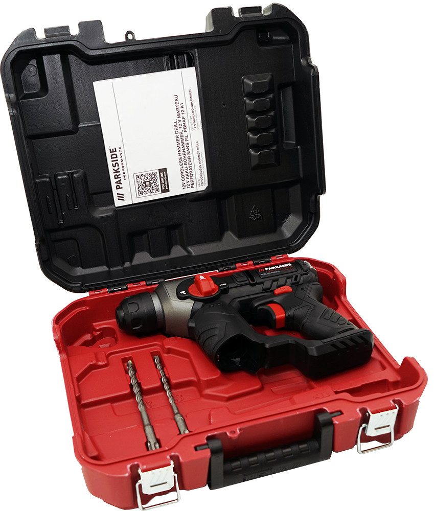 PARKSIDE PERFORMANCE® Akku-Bohrhammer 12V Akku Bohrhammer PBHAP 12 (ohne Akku), 12 V, max. 900 U/min, Werkzeugaufnahme gemäß SDS-plus-System