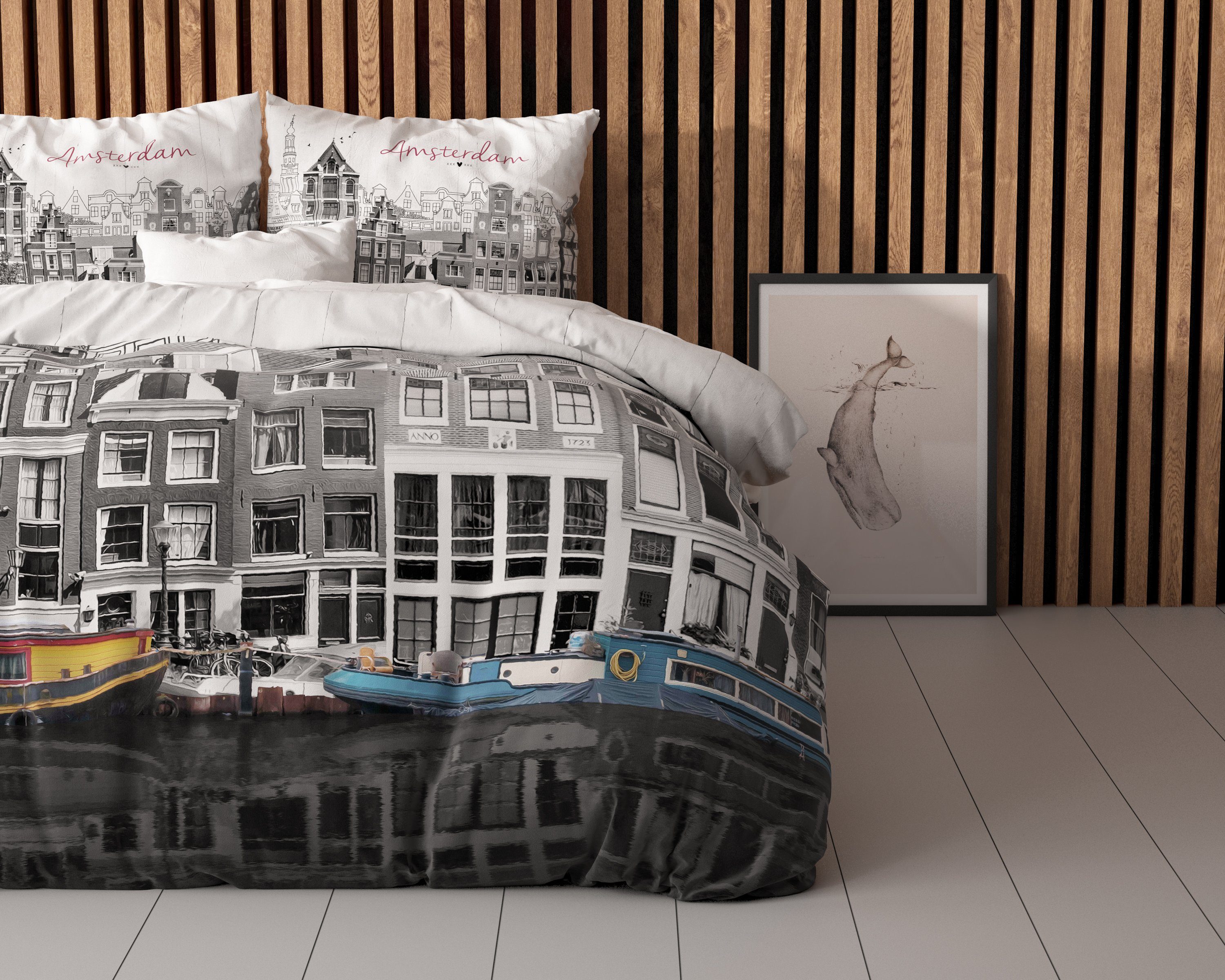 Sitheim-Europe Bettwäsche OLD AMSTERDAM BETTBEZUG & Kissenbezüge, Ránforce, 3 teilig, 100 % Baumwolle