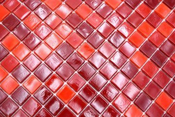 Mosani Mosaikfliesen Glasmosaik Mosaikfliesen orange rot Wand