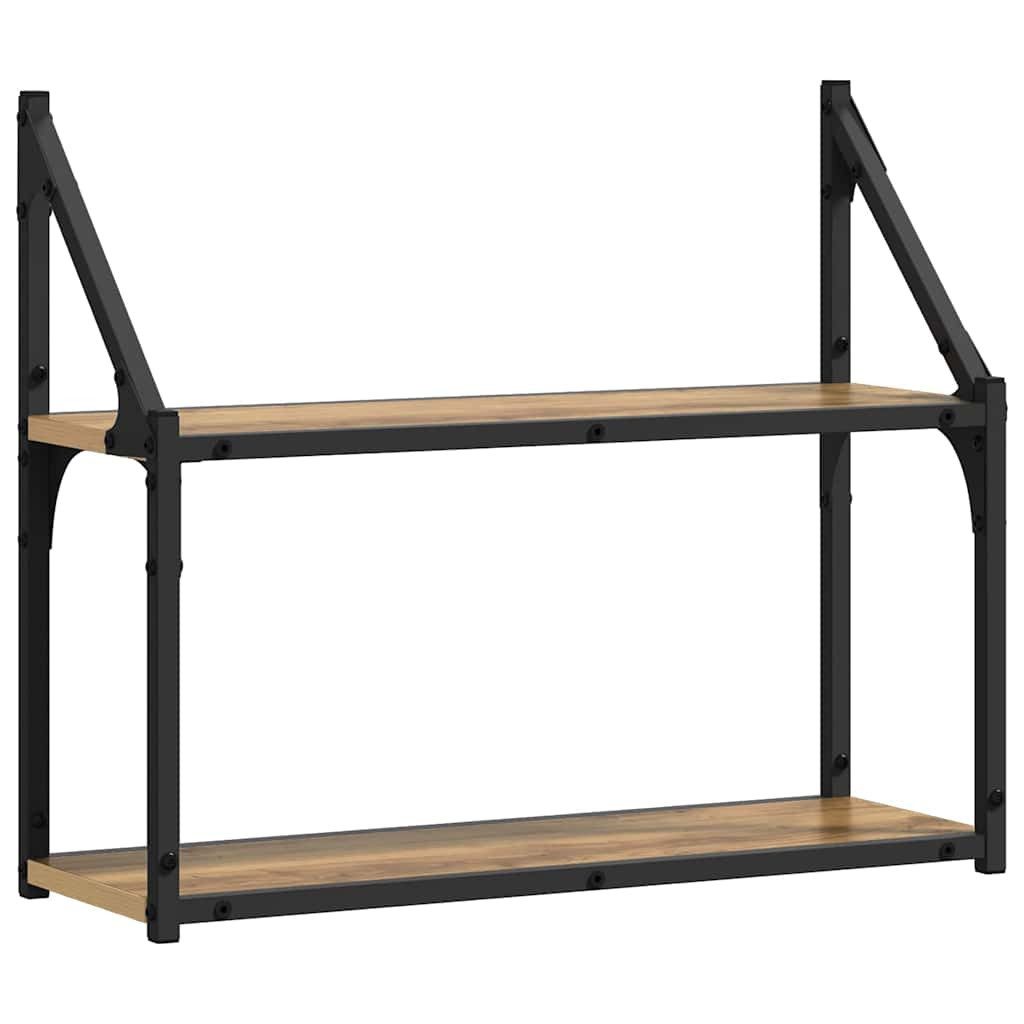 vidaXL Regal Wandregal Wandhalterung Artisan-Eiche 60 x 21 x 51 cm, 1-tlg.