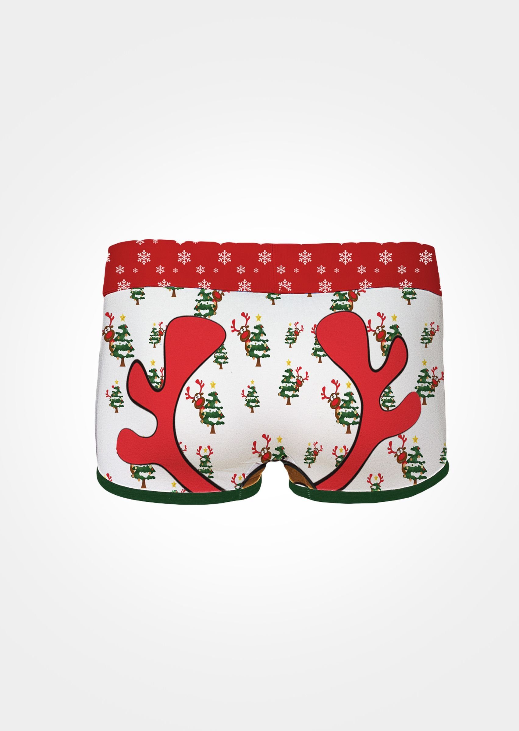 Boxer Boxershorts White 1-St) Geronimo XMAS Christmastree erotisch (Boxer,