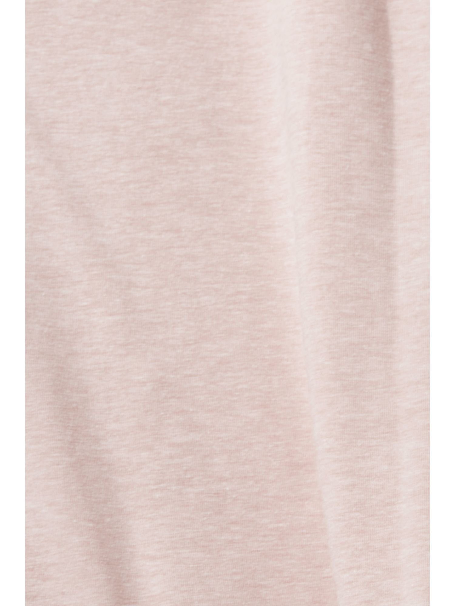 Esprit Pyjamaoberteil T-Shirt Brusttasche OLD Baumwoll-Mix aus mit PINK