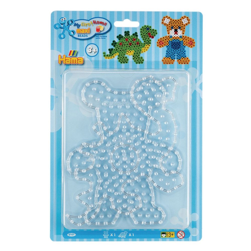 Hama Perlen Bügelperlen Hama - Stiftplatten - 2er Set Teddybär und ...