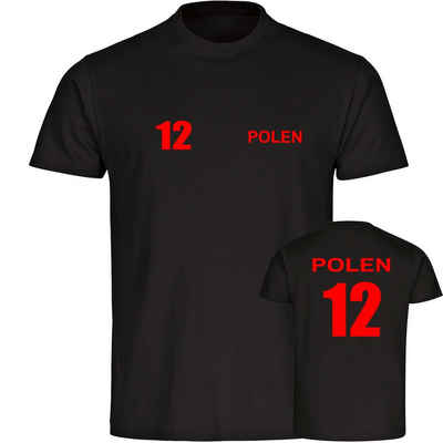 multifanshop T-Shirt Kinder Polen - Trikot 12 - Boy Girl