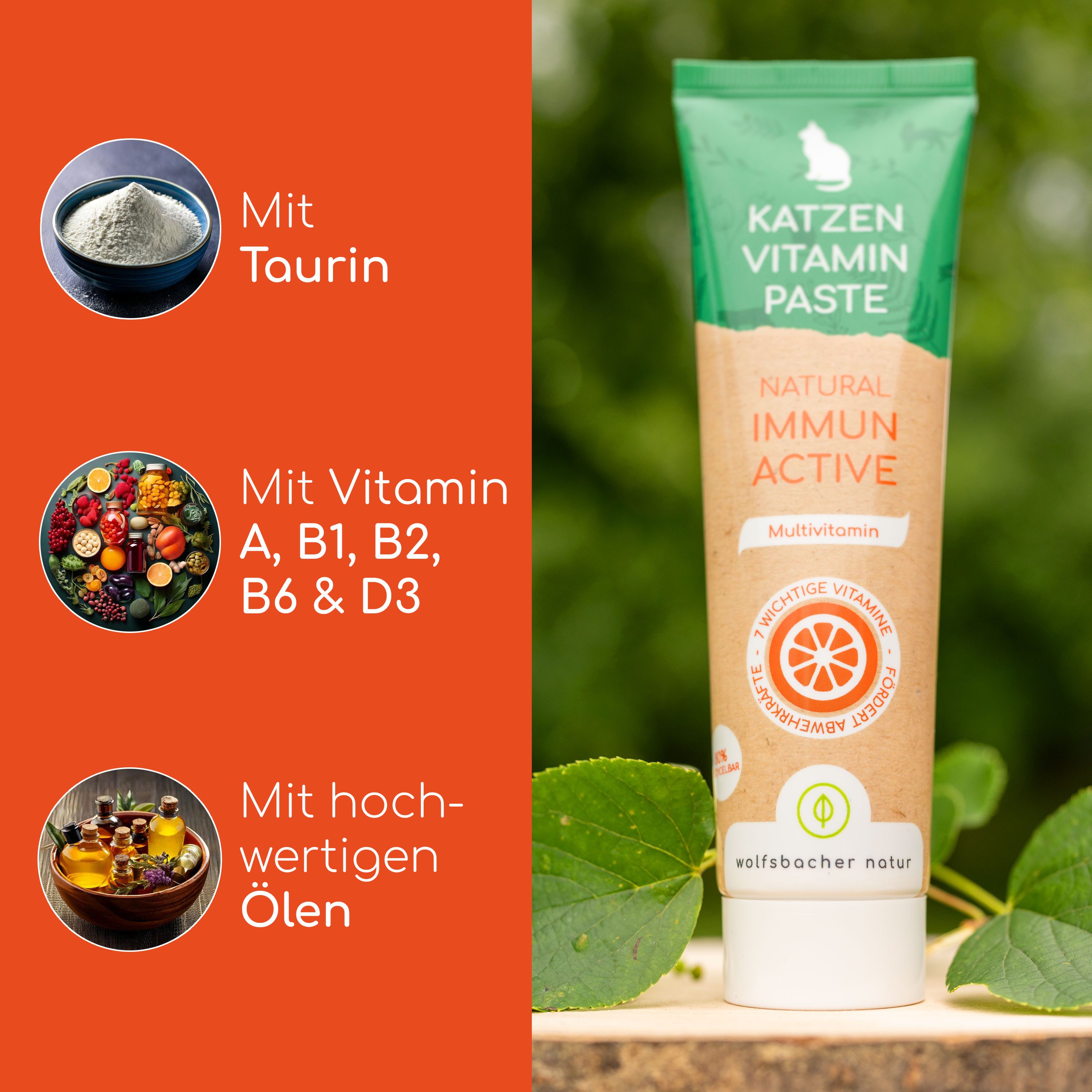 Wolfsbacher Natur Vitamin Paste für Katzen, für: Katze