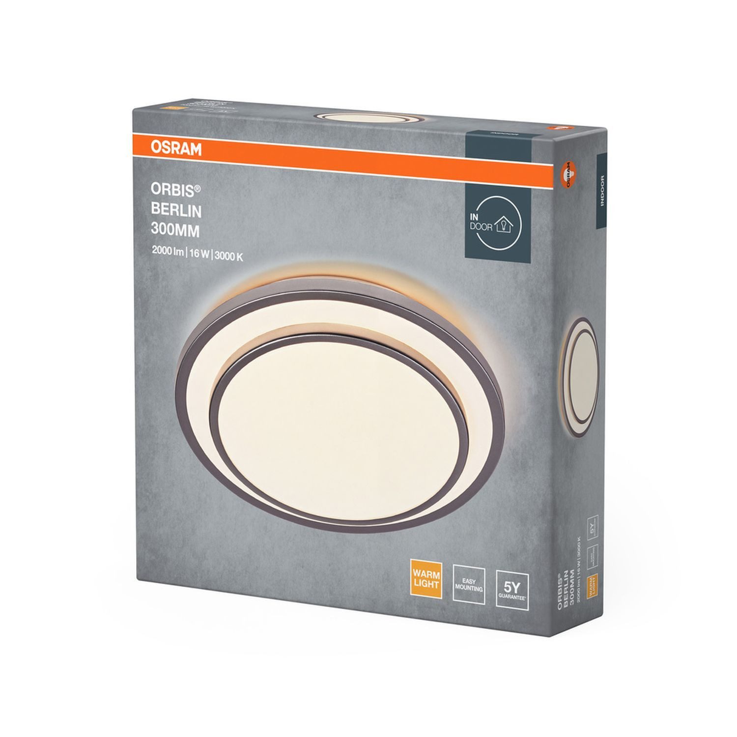 Licht-Erlebnisse Deckenleuchte ULARESO, LED fest integriert, Warmweiß, LED D: 29.3 cm rund 3000 K 1000 lm Modern