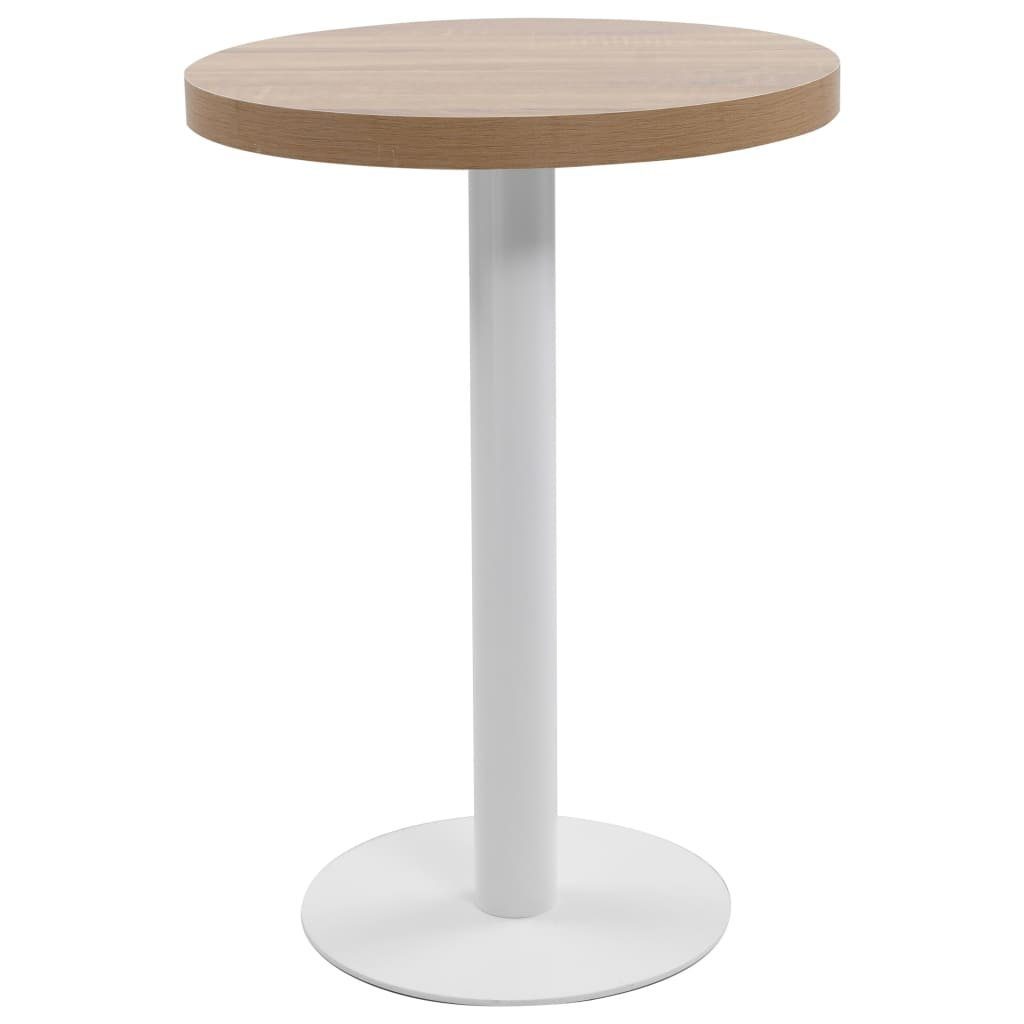 vidaXL Esstisch Bistrotisch Hellbraun 60 cm MDF (1-St)