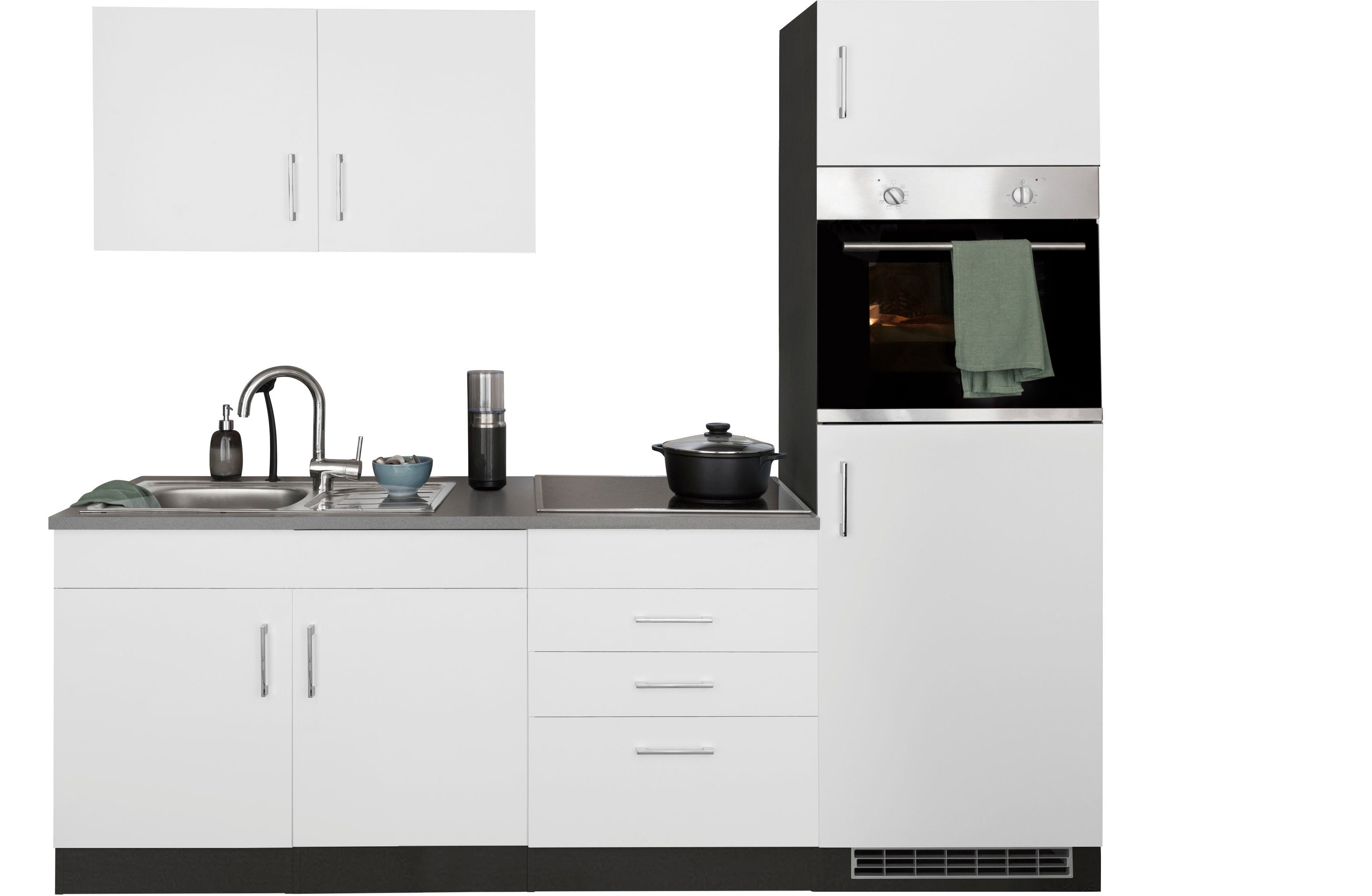 KOCHSTATION Кухниzeile KS-Paris, ohne E-Geräte, Breite 220 cm