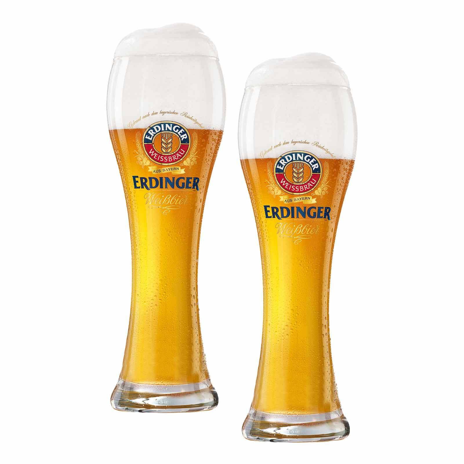 Ritzenhoff & Breker Bierglas Erdinger Weizenbiergläser 500 ml 2er Set, 2-tlg., Glas