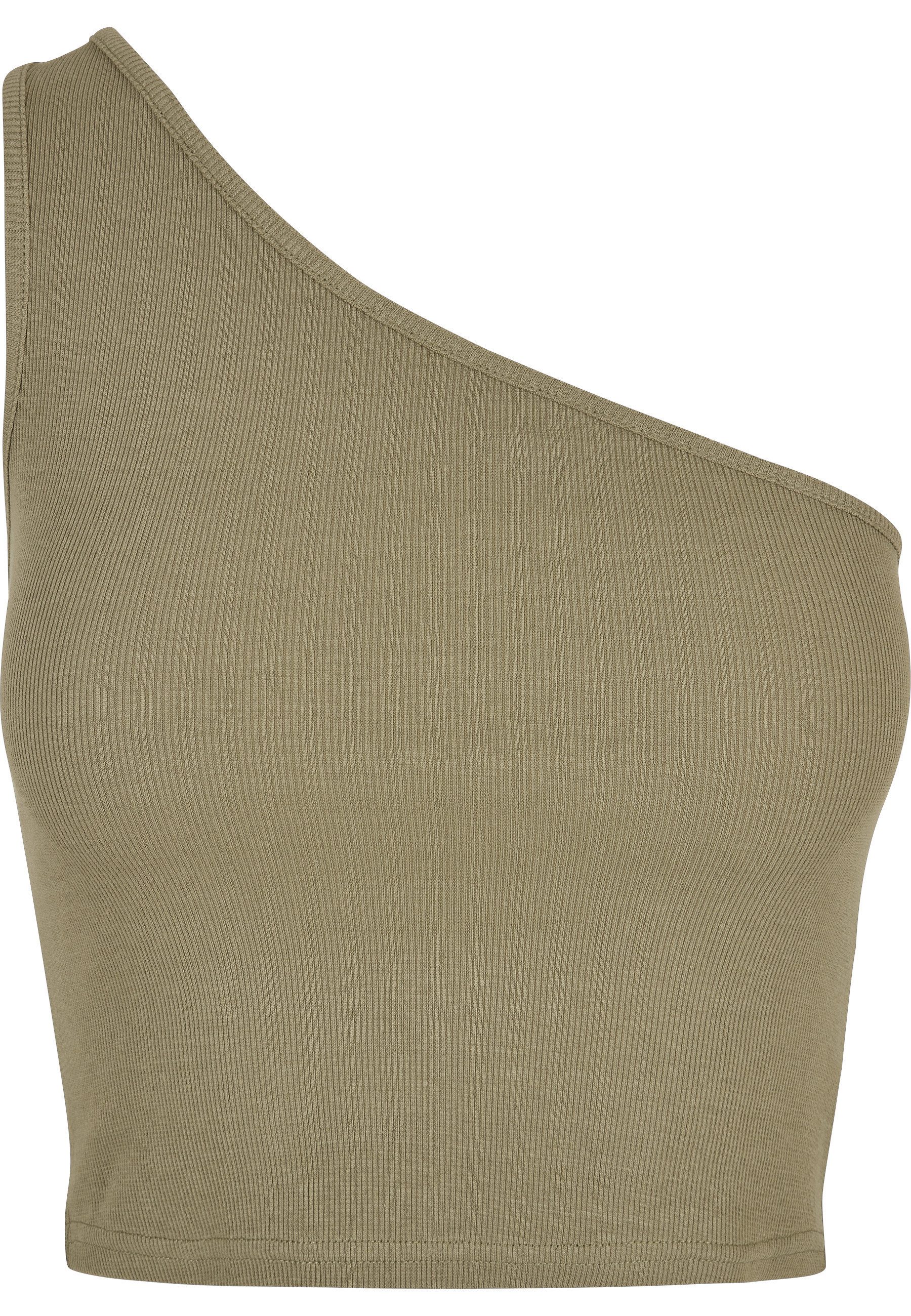 URBAN CLASSICS Tanktop Urban Classics Damen Ladies Cropped Asymmetric Top (1-tlg)