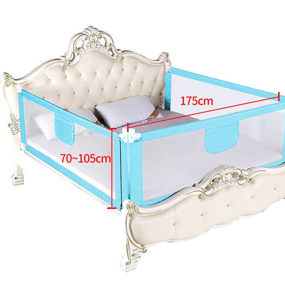 JEOBEST Bettschutzgitter Bettgitter, Kinderbettgitter für Kinder Babybettgitter, (3 St) 180 cm, Rausfallschutz Bettgitter, Höhenverstellbar