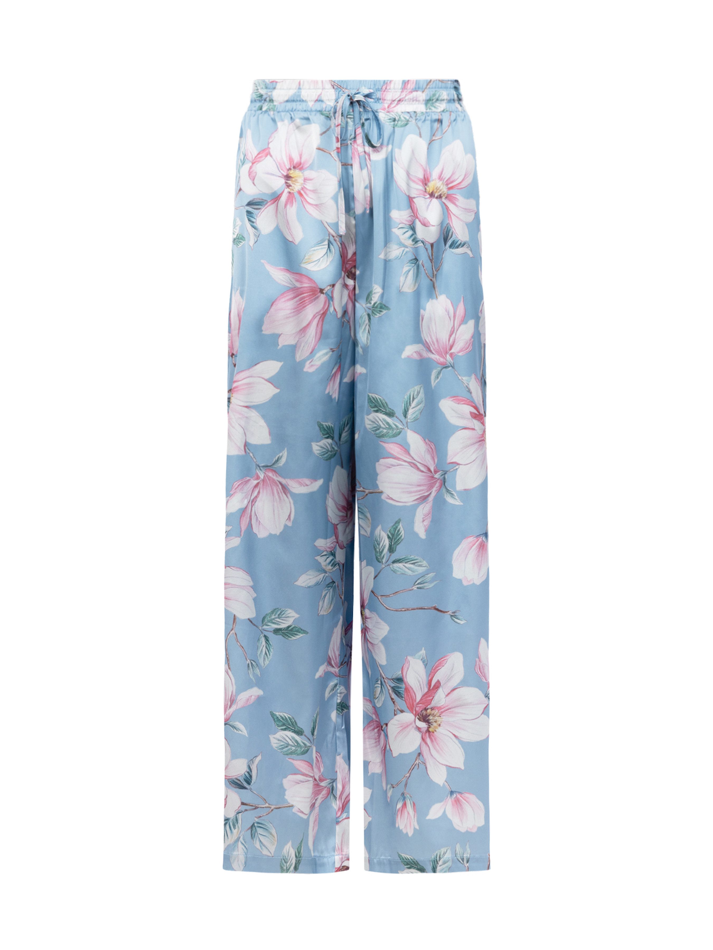 Dorina Pyjamahose Bella florales Design, Gummizug, Bindeband, bequem