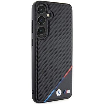 BMW Handyhülle Case Galaxy S24 Plus Carbon Look MagSafe schwarz 6,7 Zoll, Kantentschutz