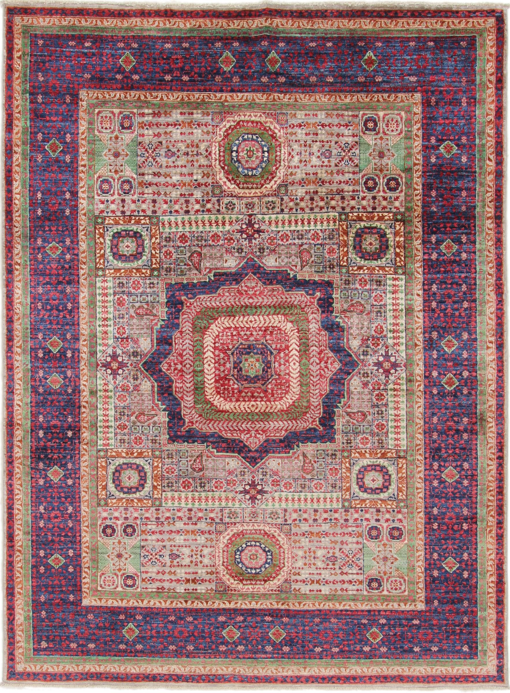 Nain Trading Orientteppich Mamluk 173x231 Handgeknüpfter Orientteppich, rechteckig, Höhe: 10 mm