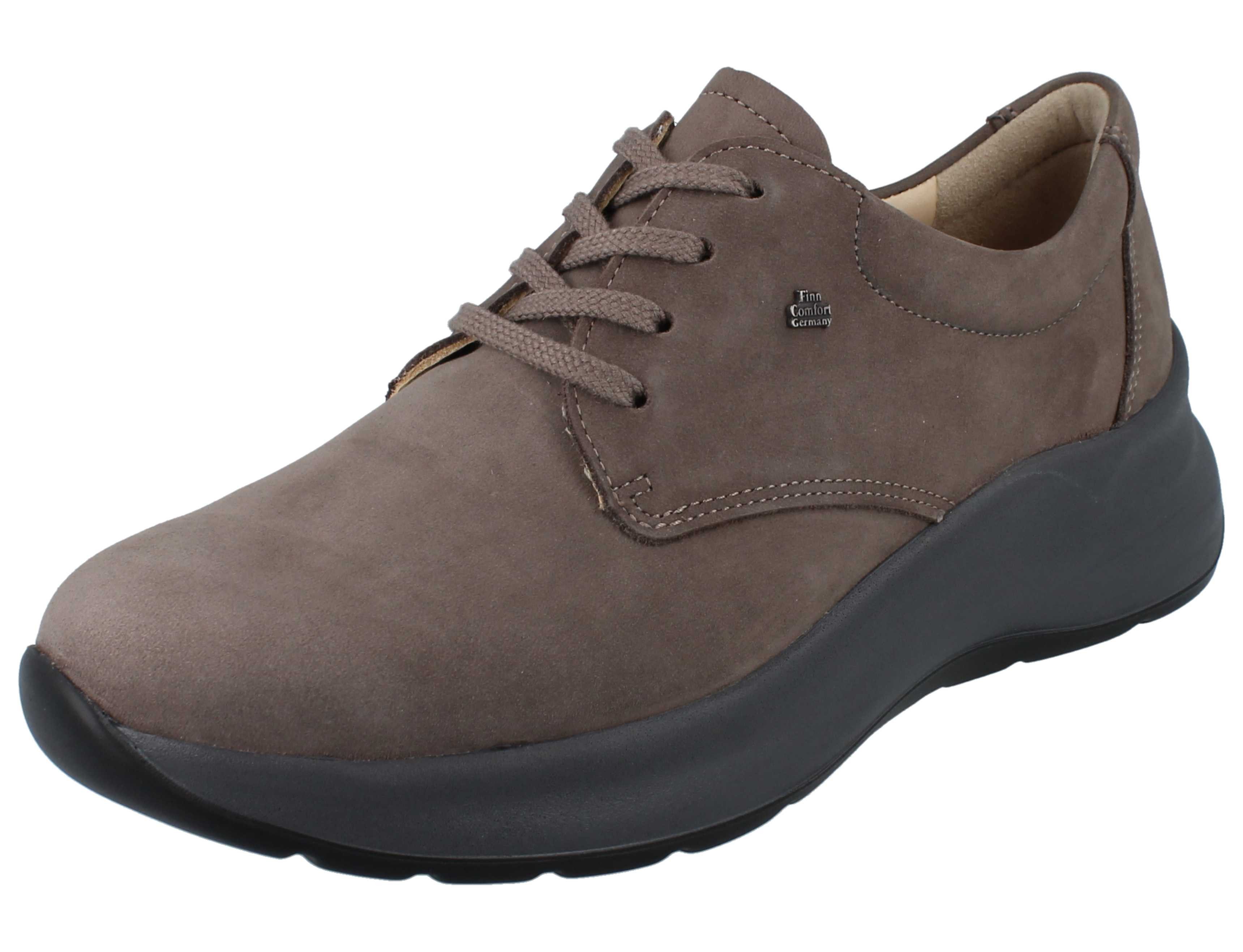 Finn Comfort FINN COMFORT Gandia Damen Halbschuhe beige Nubukleder - Größe: UK 6 Schnürschuh