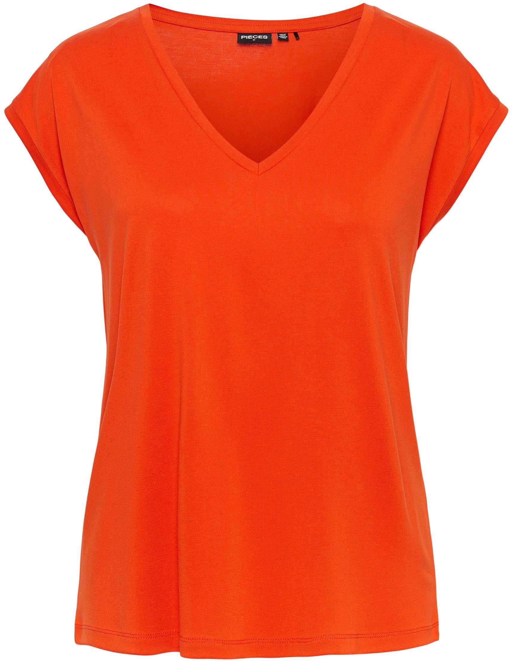 TEE Kurzarmshirt Tango NOOS pieces BC PCKAMALA Tangerine