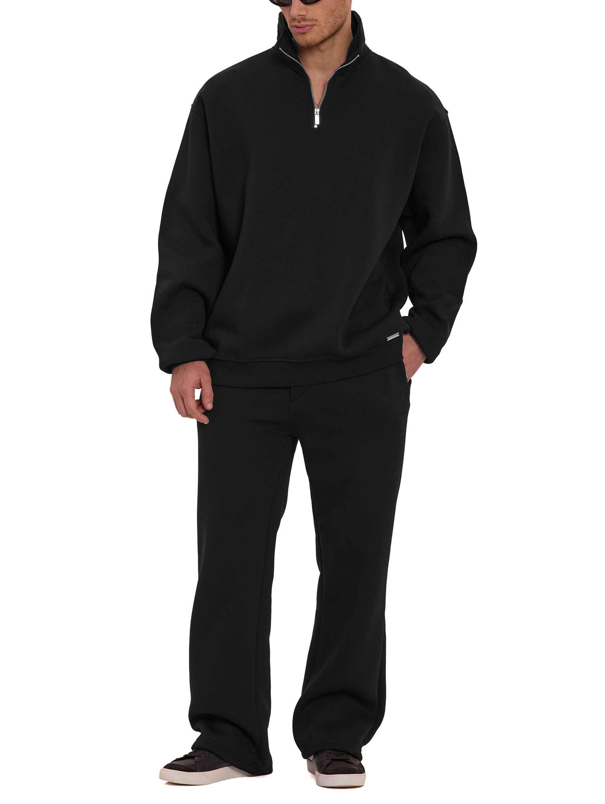 RedBridge Jogginganzug mit Stehkragen und Half Zip Pflegeleichte Loungewear (Set, 2-tlg)