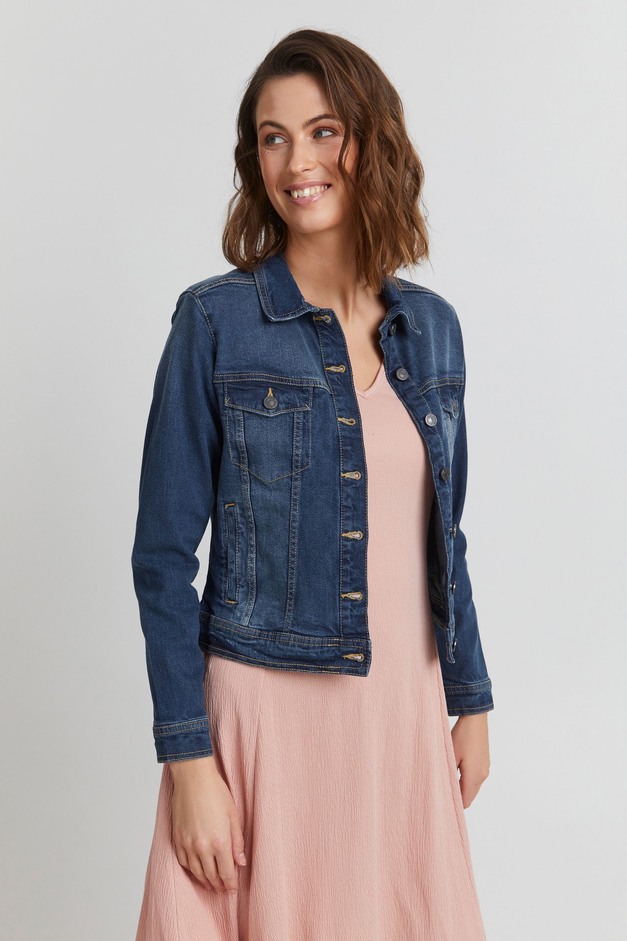 Blue Jeansjacke Denim Jeansjacke fransa Fransa Fransa Damen 20609041 Simple