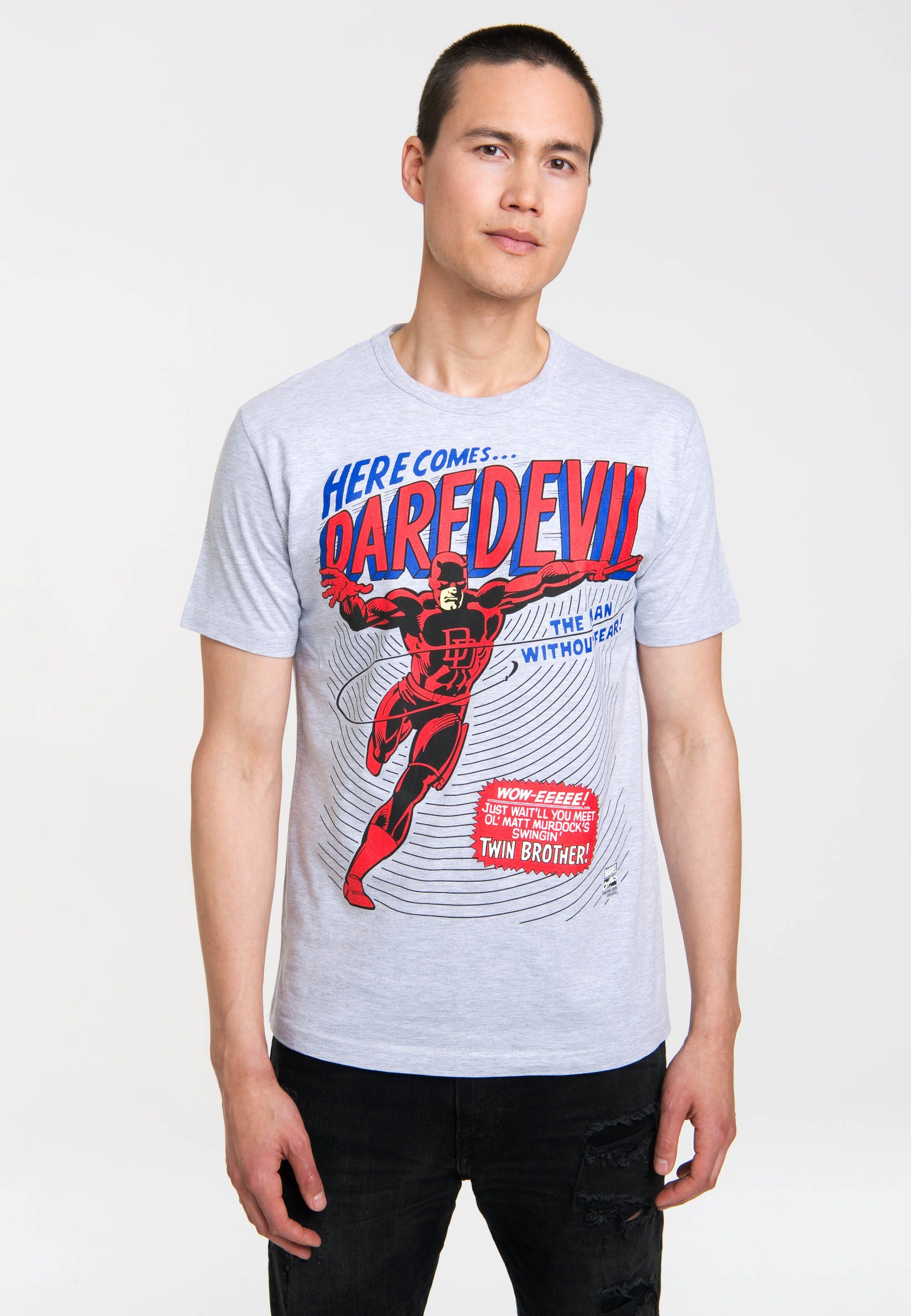 coolem mit LOGOSHIRT T-Shirt Frontdruck Daredevil