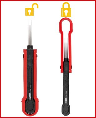 KS Tools Montagewerkzeug, L: 13.9 cm, Kabel-Entriegelungswerkzeug für Rundsteckhülse 1,5 mm
