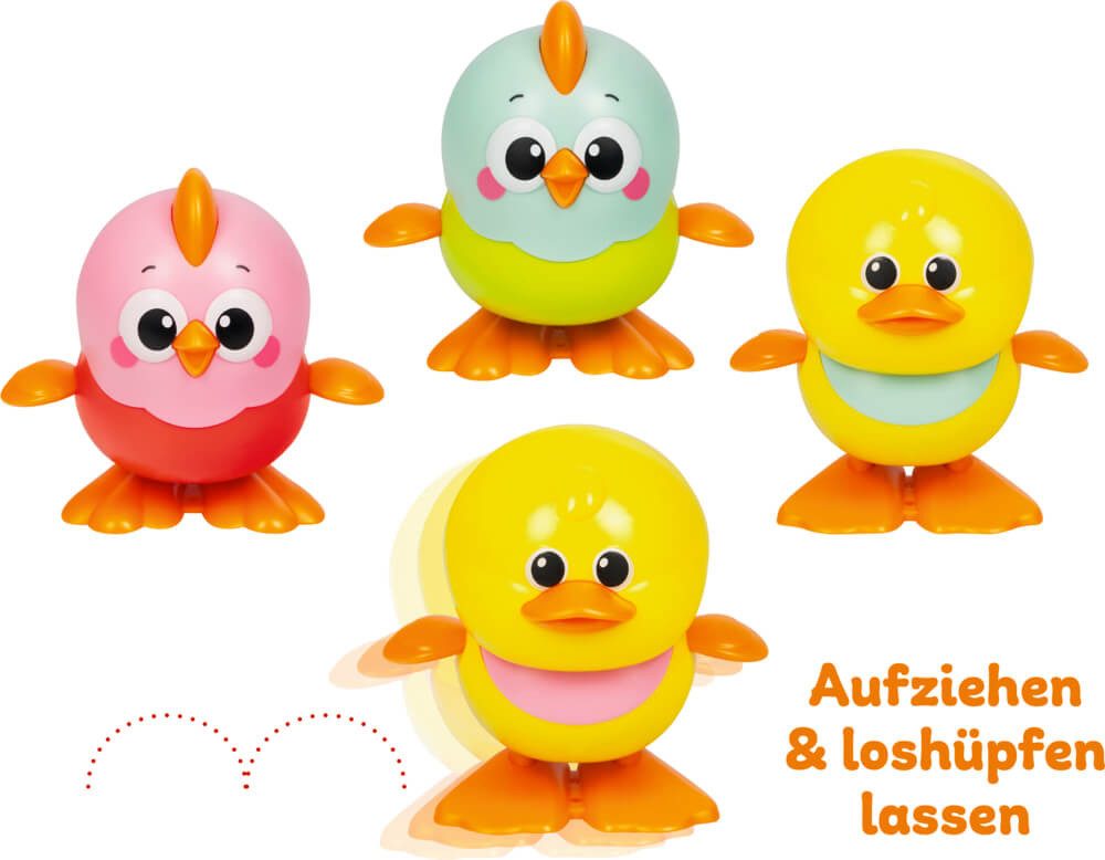 COPPENRATH DIE SPIEGELBURG Osternest Aufzieh-Küken - Fröhliche Ostern (einzeln)