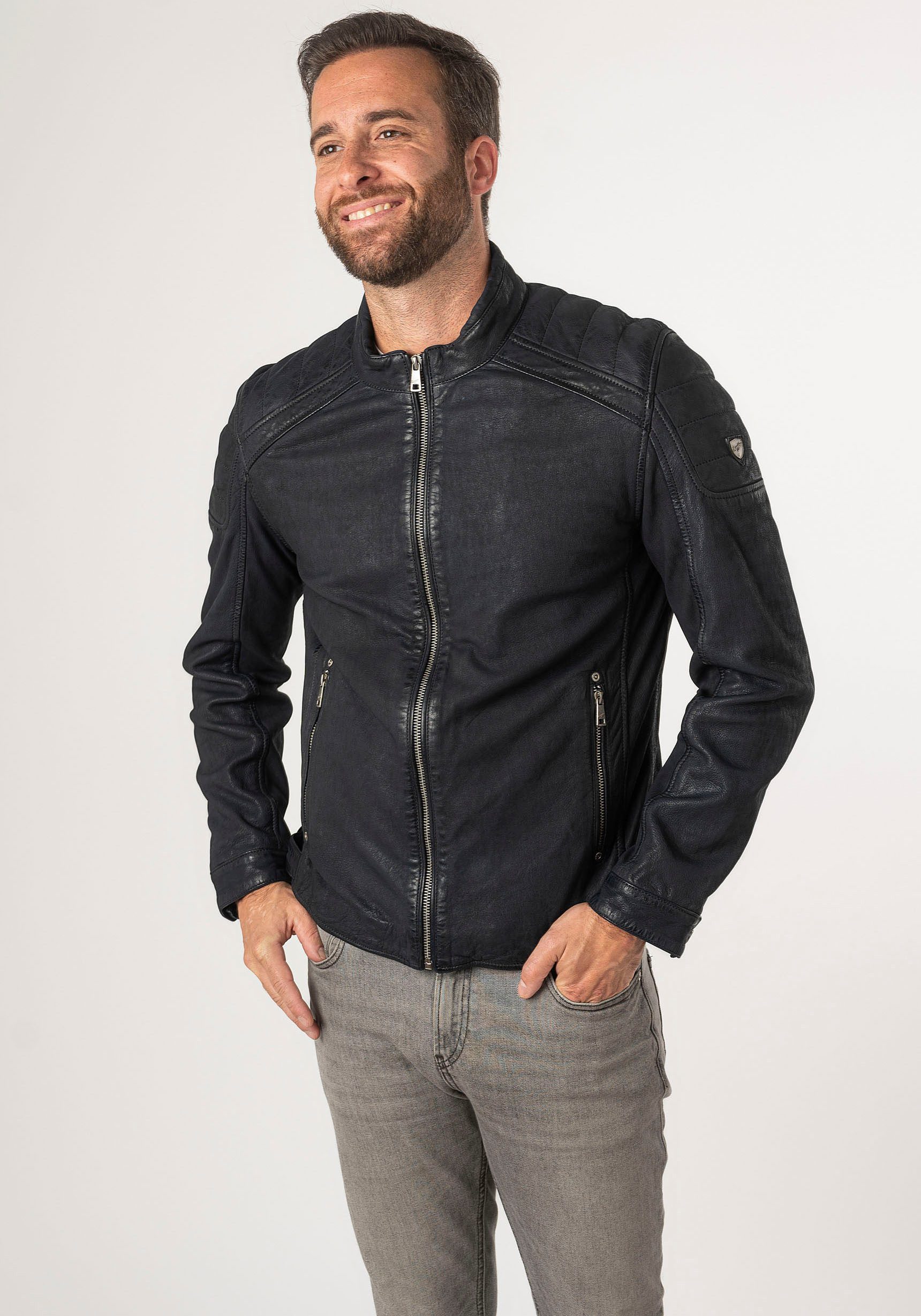 Mauritius Lederjacke MMChesney mit Reißverschluss, Reißverschlusstaschen, günstig online kaufen