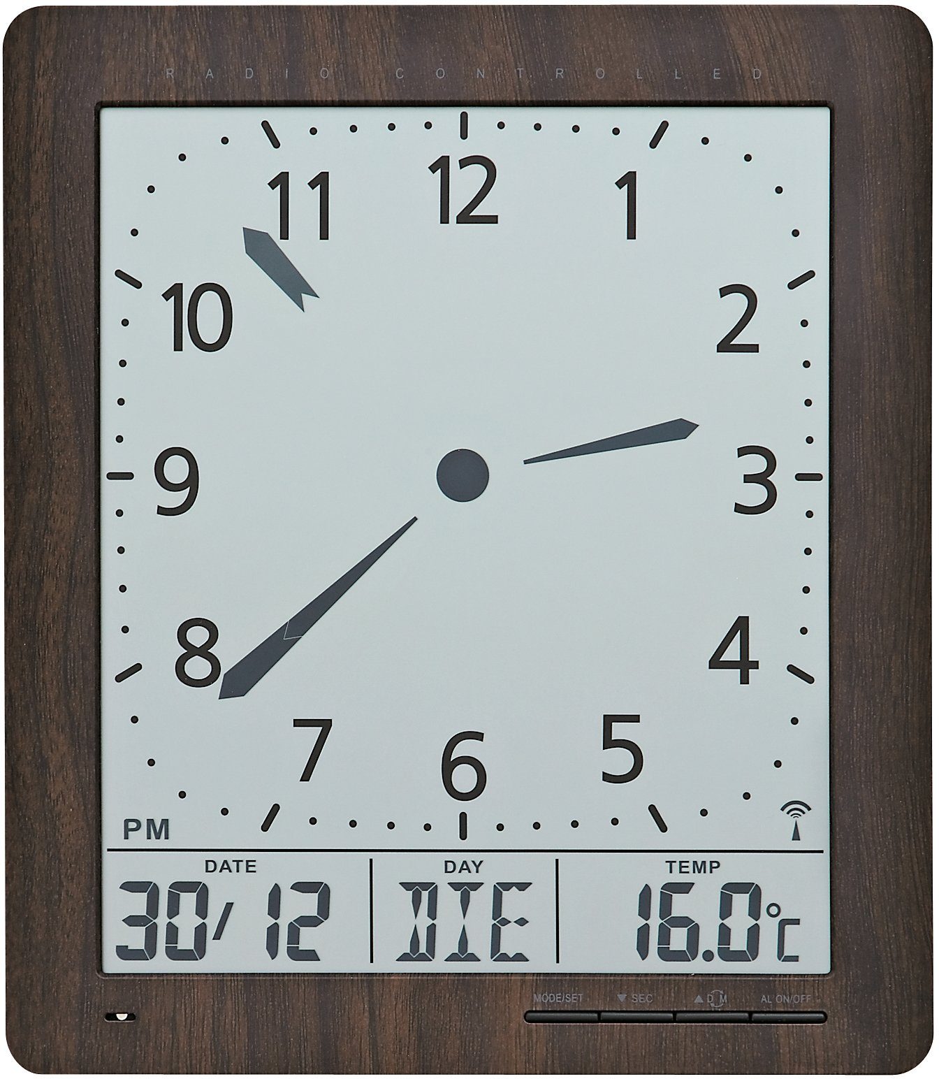 AMS Funkwanduhr F5893 (Quarzuhr,Datum,Wohnzimmer,Esszimmer,Küche,Arbeitszim günstig online kaufen